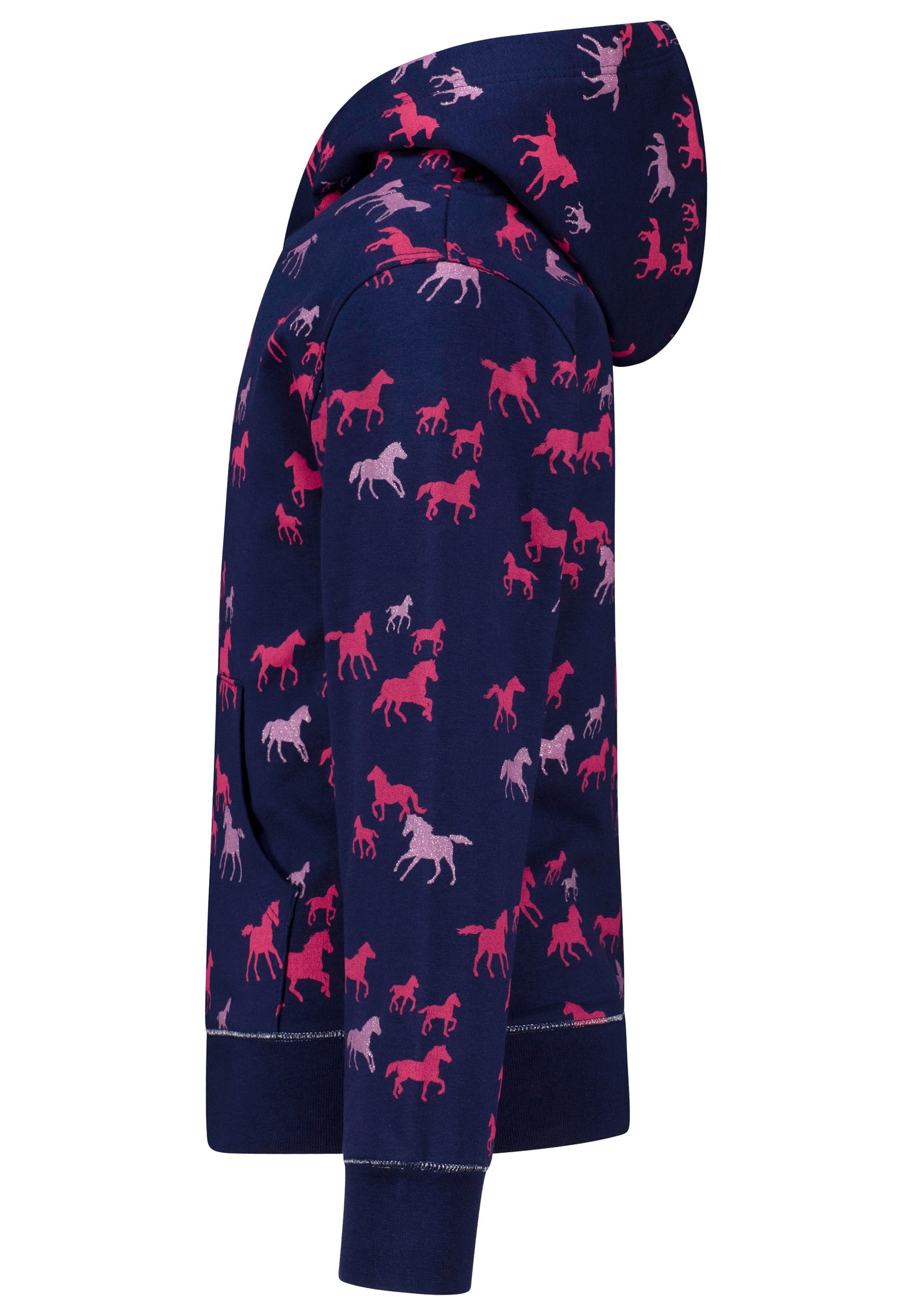SALT AND PEPPER Kapuzensweatshirt »AOP glitter Horse«, mit kuscheliger Innenseite