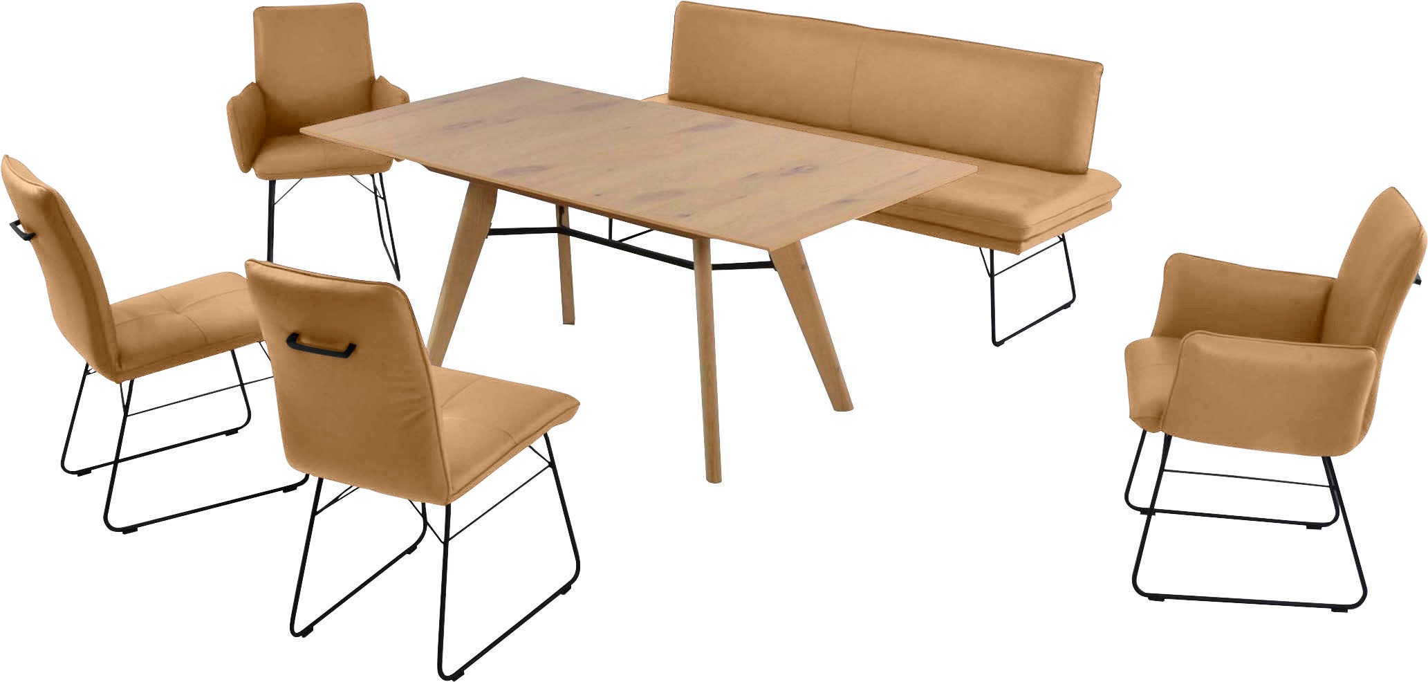 K+W Komfort & Wohnen Essgruppe "Giacomo IV" 6 Stk. tlg. Polsterbank in 2 Gr günstig online kaufen