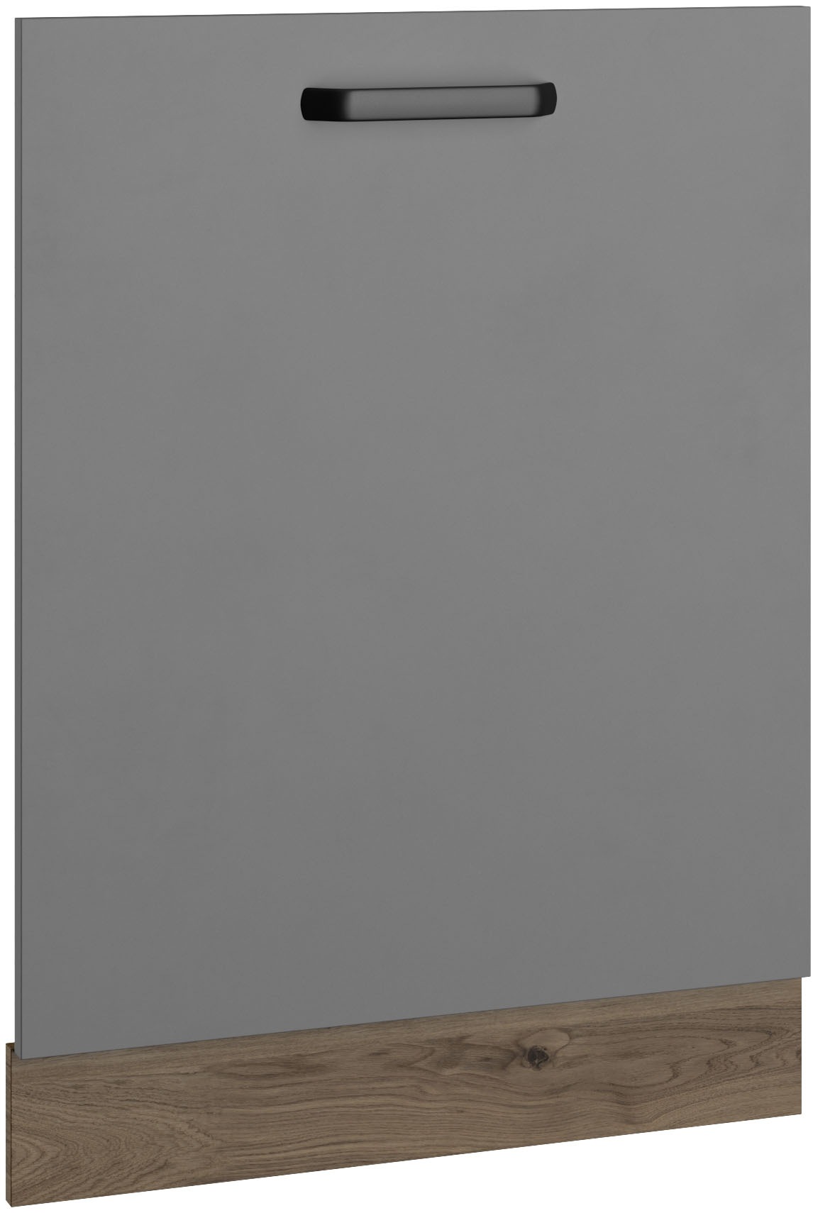 Frontblende WIHO KÜCHEN, B:59,4cm H:71,5cm, grau, Holzwerkstoff, Möbelblenden, "Elba, TOPSELLER", für vollintegrierte Einbaugeschirrspüler, Maße
