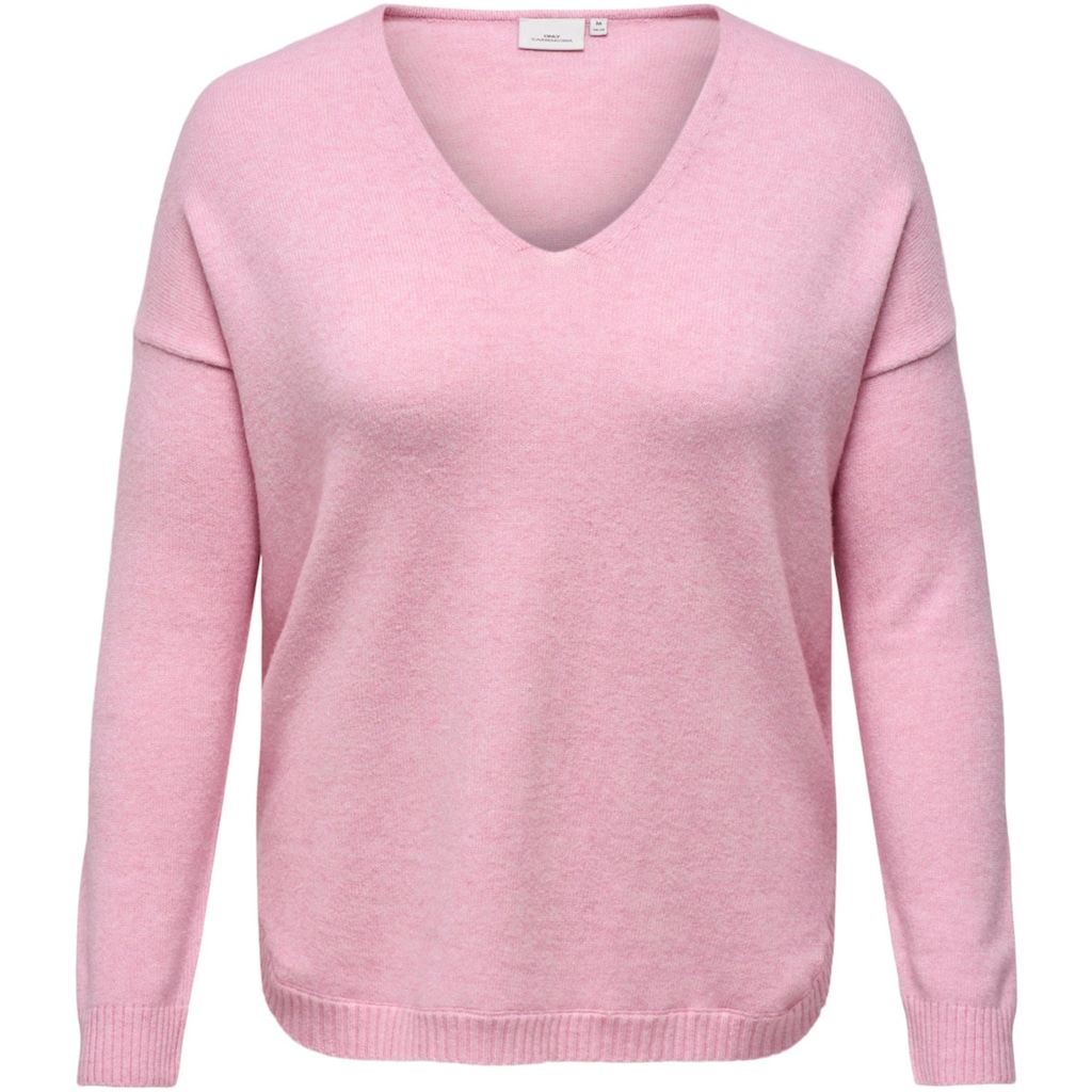 ONLY CARMAKOMA V-Ausschnitt-Pullover »CARMARGARETA LS PULLOVER KNT NOOS«