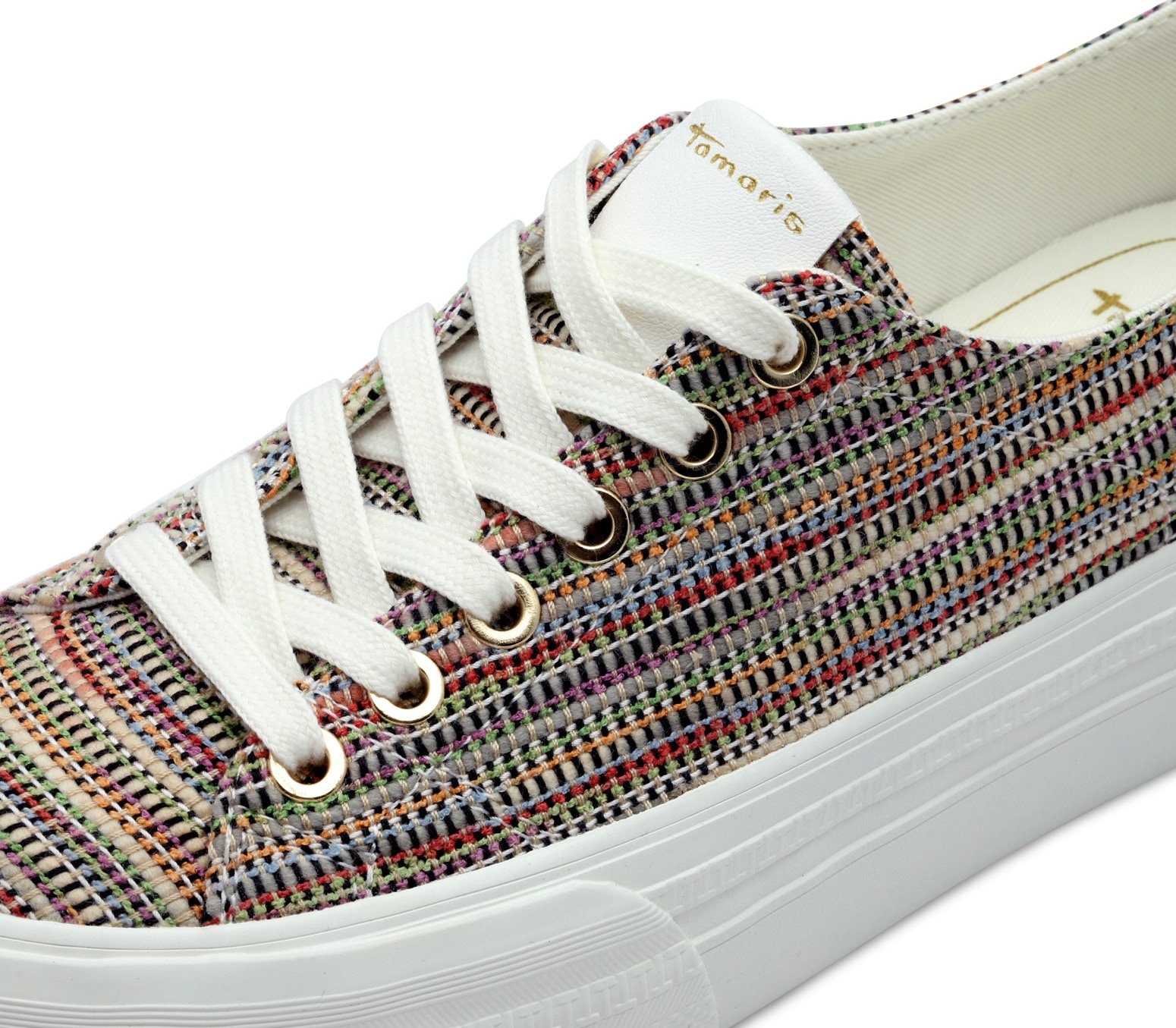 Tamaris Plateausneaker, Freizeitschuh, Halbschuh, Schnürschuh mit Logo an der Ferse