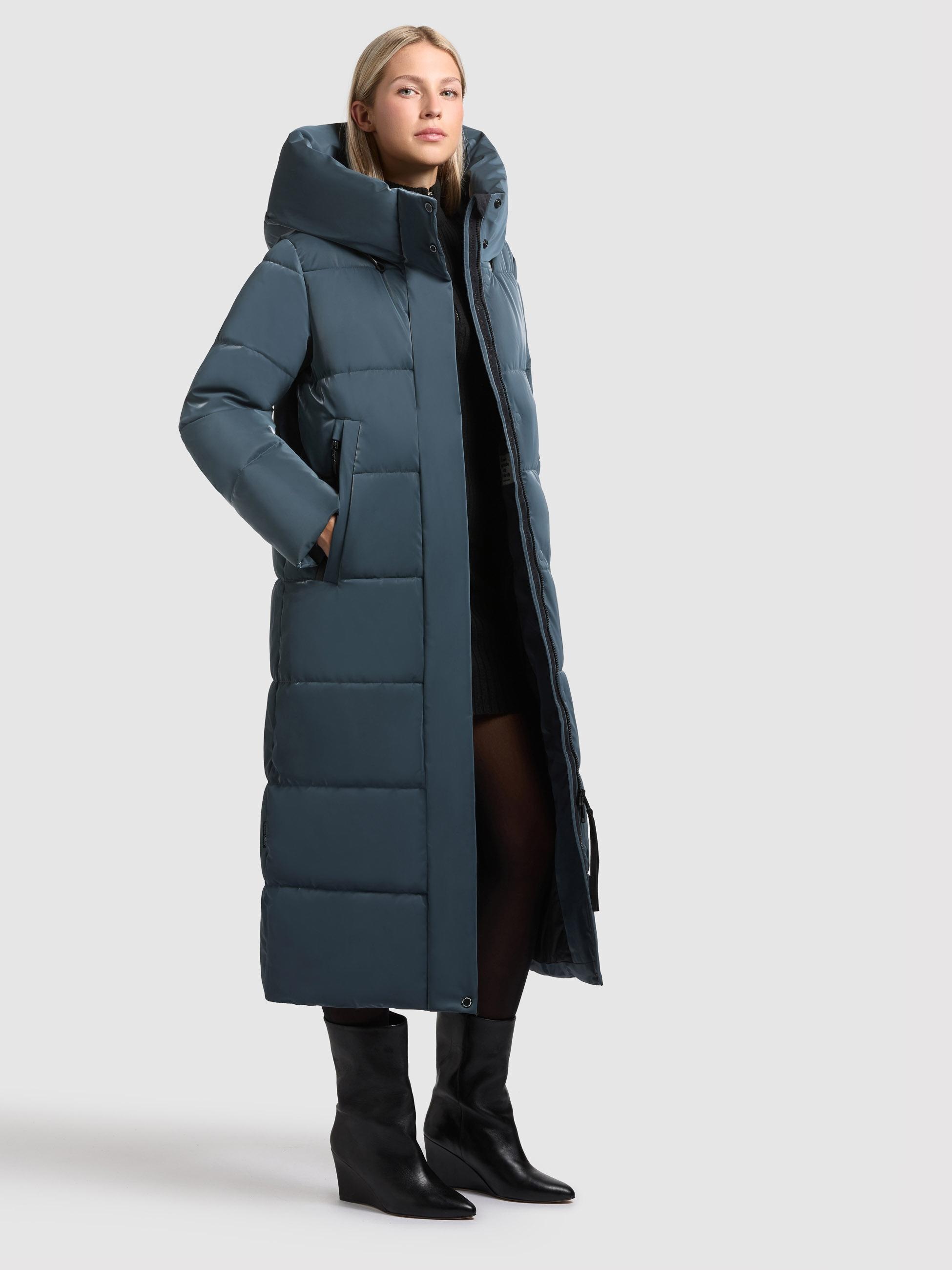 khujo Steppmantel »Soulani5 Shiny« warmer Damen Wintermantel aus glänzendem Obermaterial