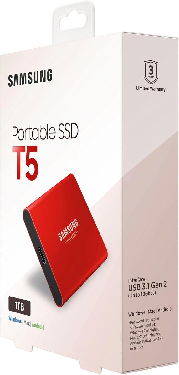 Samsung externe SSD »Portable SSD T5«, Anschluss USB 3.1, USB 3.1