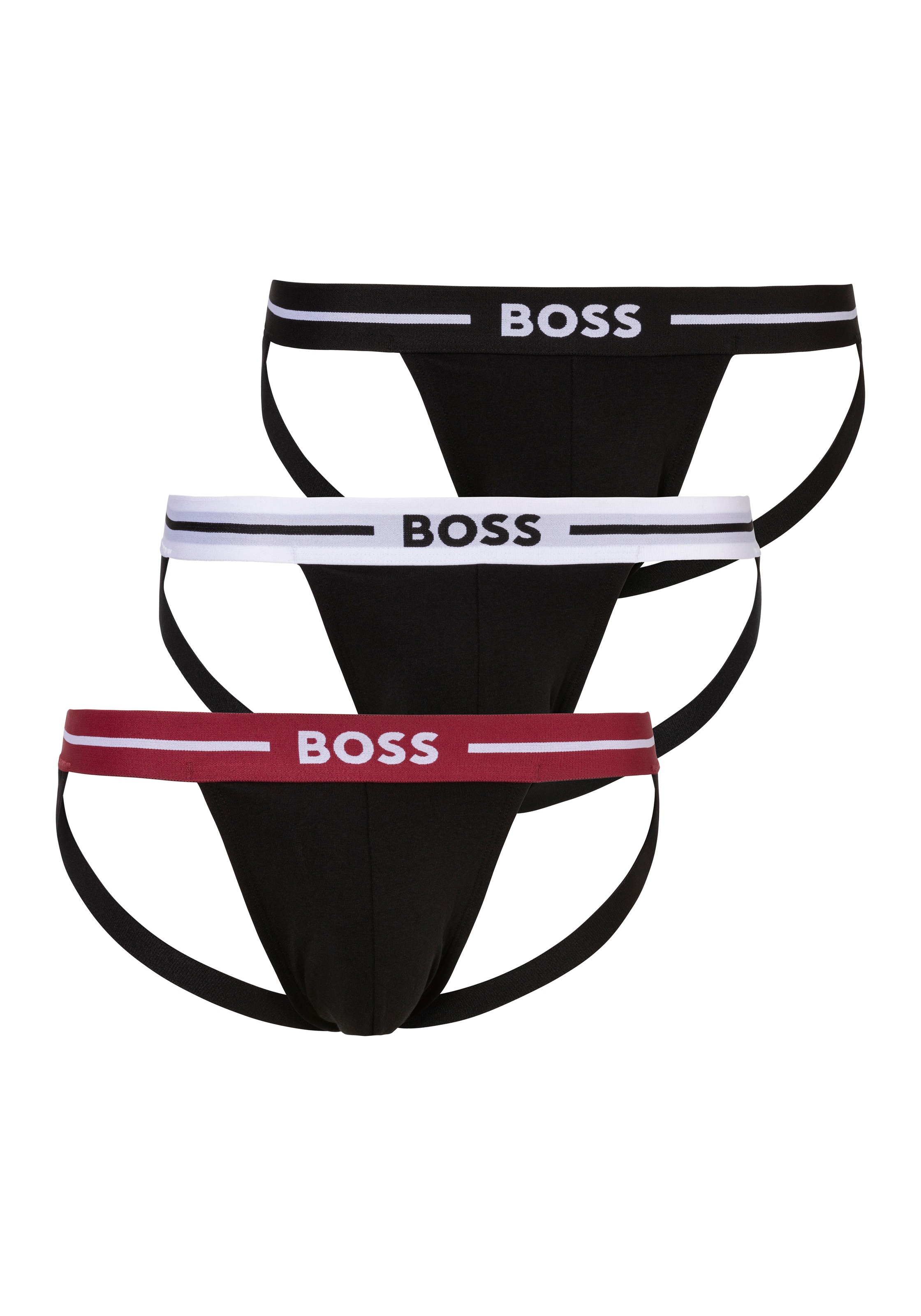 BOSS String »Jockstrap 3P Bold«, (Packung, 3 St., 3er-Pack), mit elastischem Bund