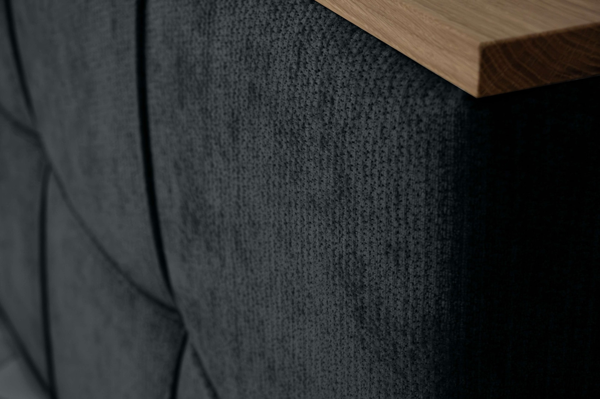 OTTO home Polsterbett »Vyllo, Doppelbett, Federkernbett, Komforbett, 160, 180 cm, Bettkästen« Mit 5-Zonen-TFK-Matratze H3, Lattenrost, Eicheapplikationen