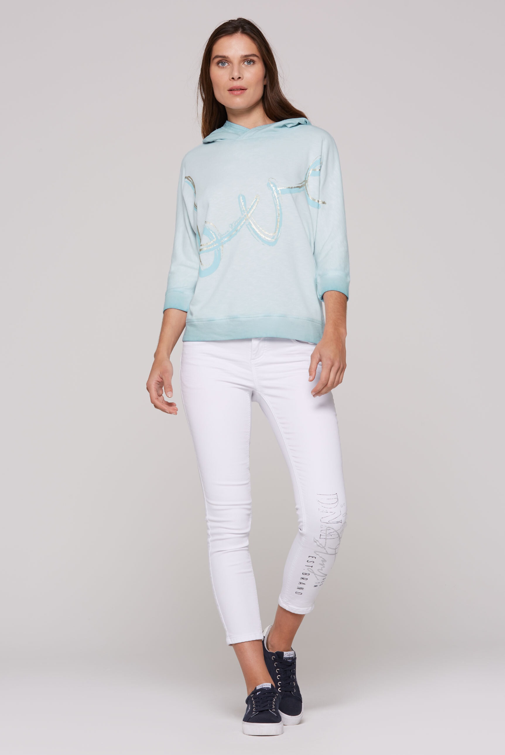 SOCCX Kapuzensweatshirt, mit Fledermausärmeln