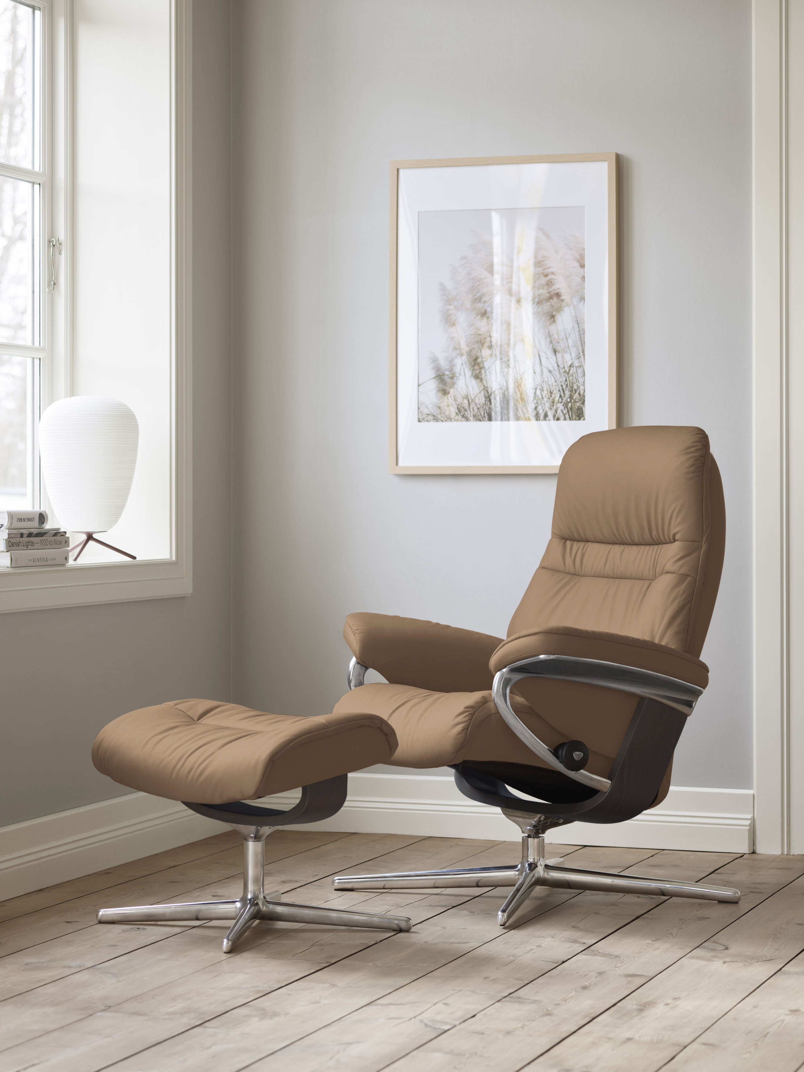 Stressless Relaxsessel "Sunrise" mit Cross Base, Größe S, M & L, Holzakzent Wenge