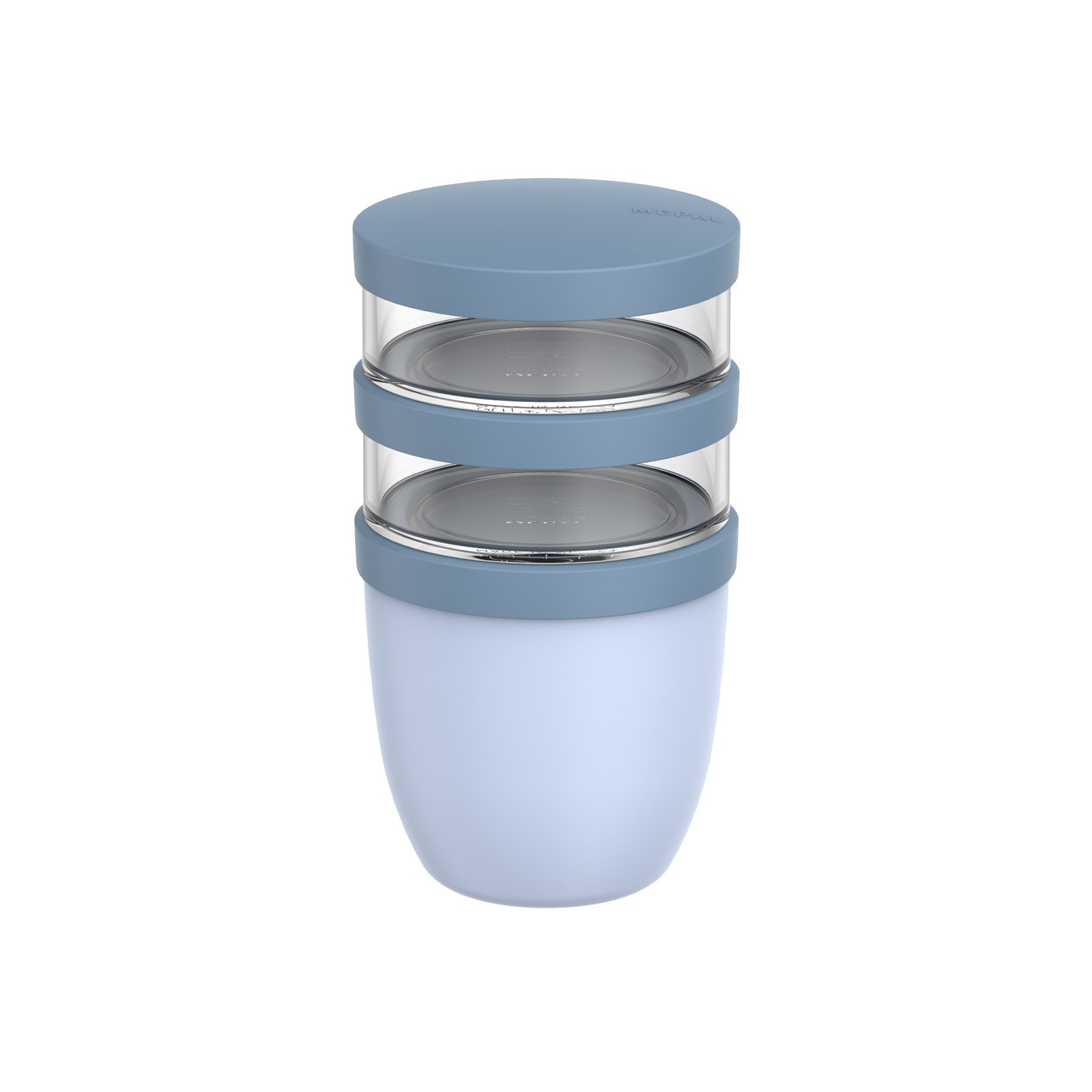 Mepal Lunchbox "Lunchpot Ellipse 500 ml + 2x 200 ml" Spülmaschinengeeignet, Mikrowellenfest