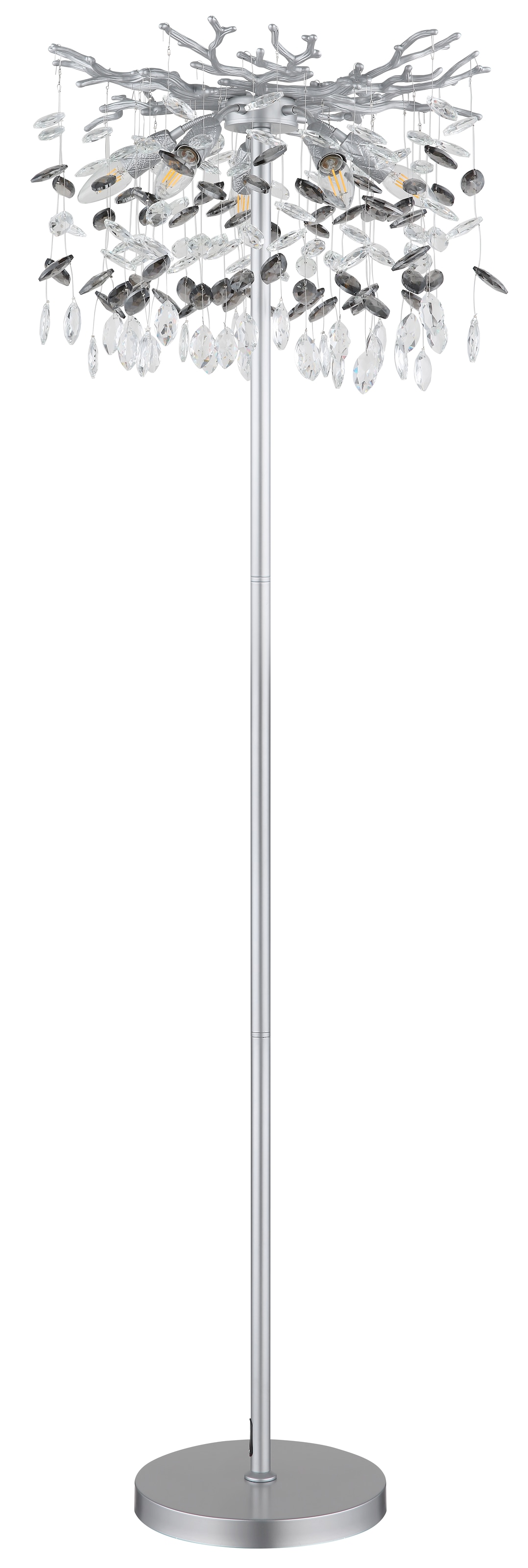 GLOBO LIGHTING Stehlampe »QUEENA« E14 1 Stk. Stehleuchte für Wohn- & Schlafzimmer Kristall