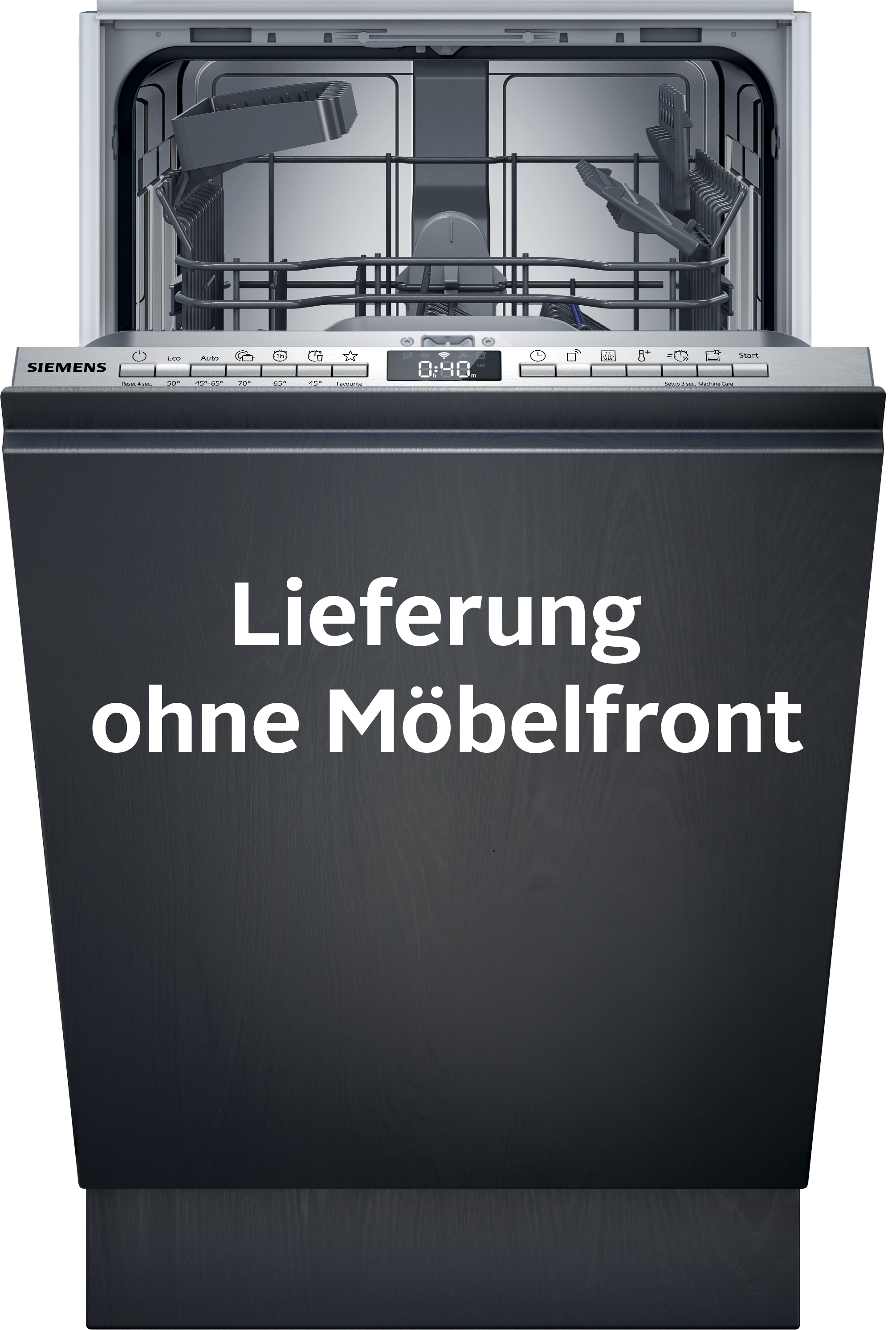 SIEMENS vollintegrierbarer Geschirrspüler "SR63HX77KE", B:44,8cm H:81,5cm T:55cm, grau, Geschirrspüler, Schnelles Spülen mit varioSpeedPlus und