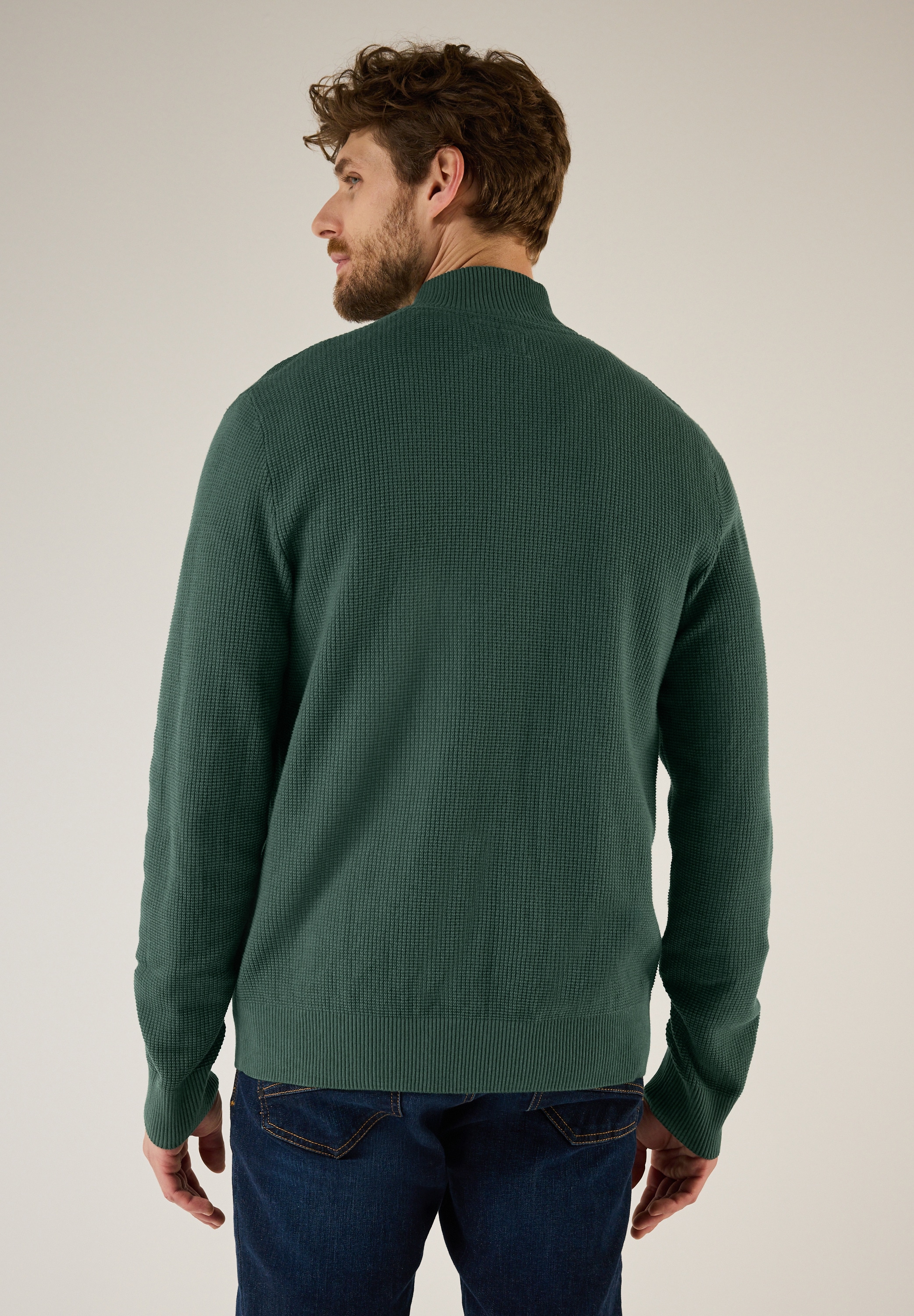 STREET ONE MEN Strickjacke, Feinstrick