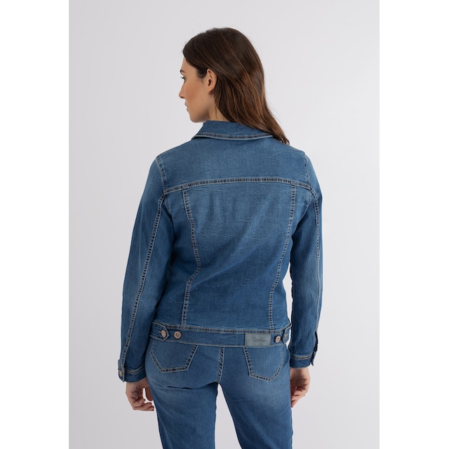 kaufen mit für BAUR | auf October Glitzersteinchen Brusttaschen Jeansjacke, den