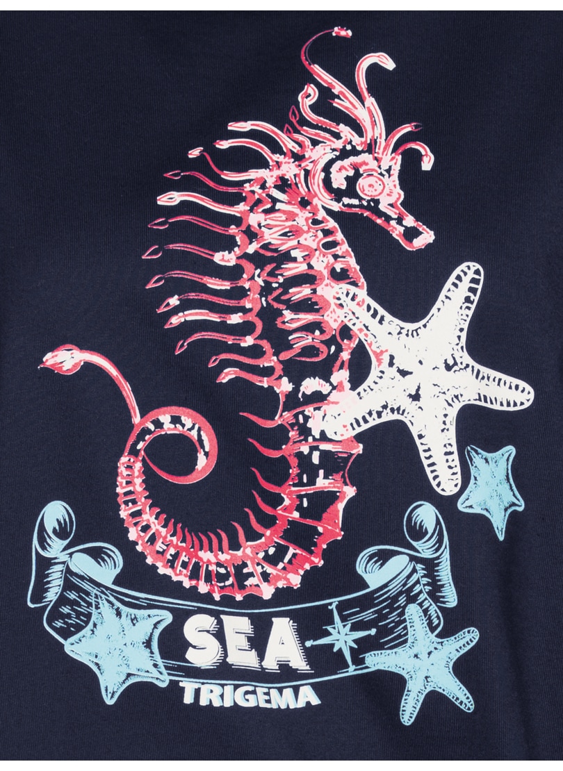 Trigema T-Shirt »TRIGEMA T-Shirt mit Seepferdchen-Printmotiv«, (1 tlg.)