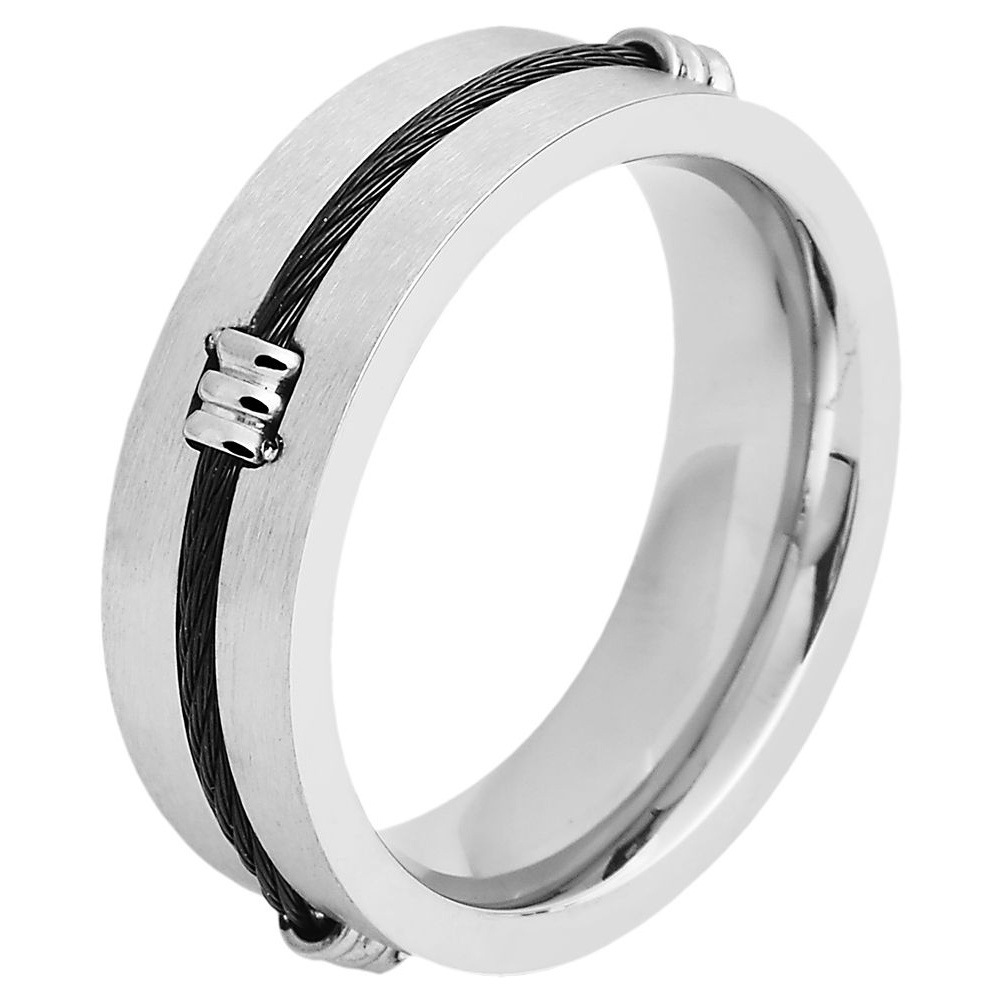 Adelia´s Fingerring »Herren Ring aus Edelstahl«