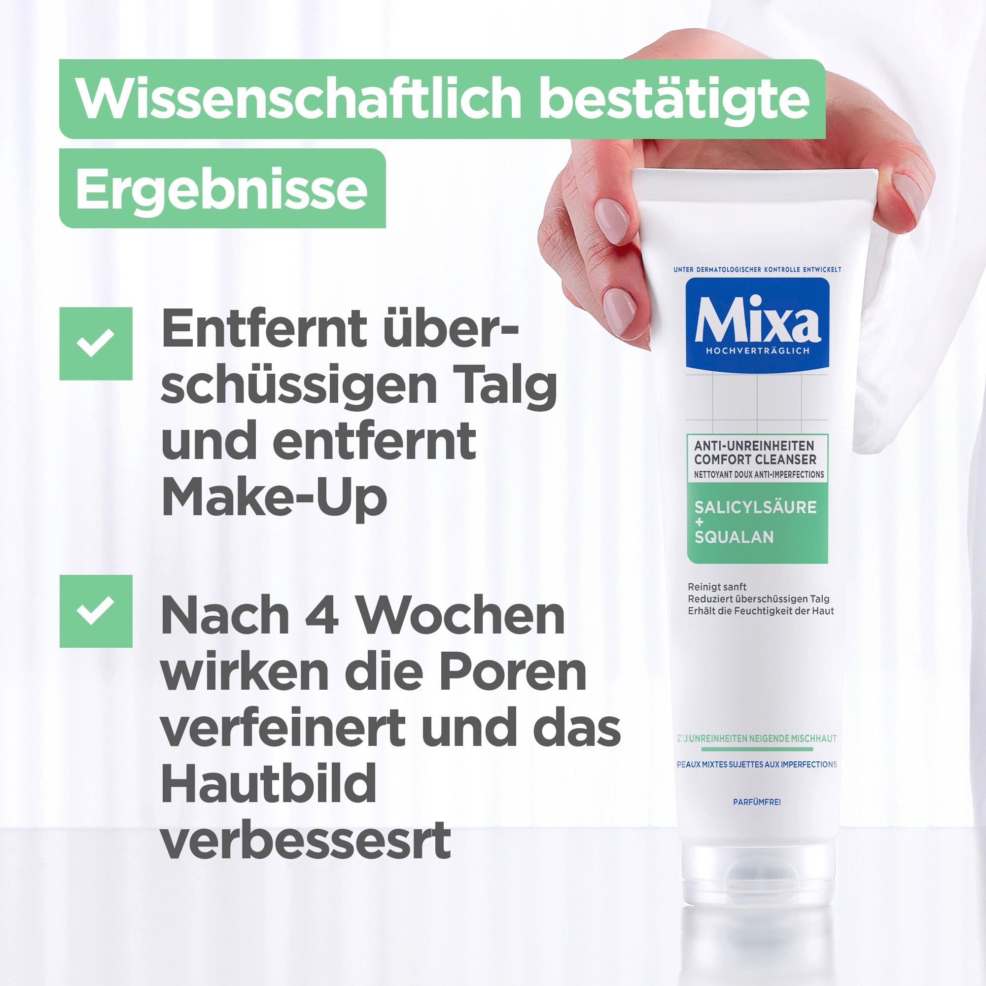 Mixa Pflegestift »Mixa Anti-Unreinheiten Comfort Cleanser«, mit hoher Wirksamkeit