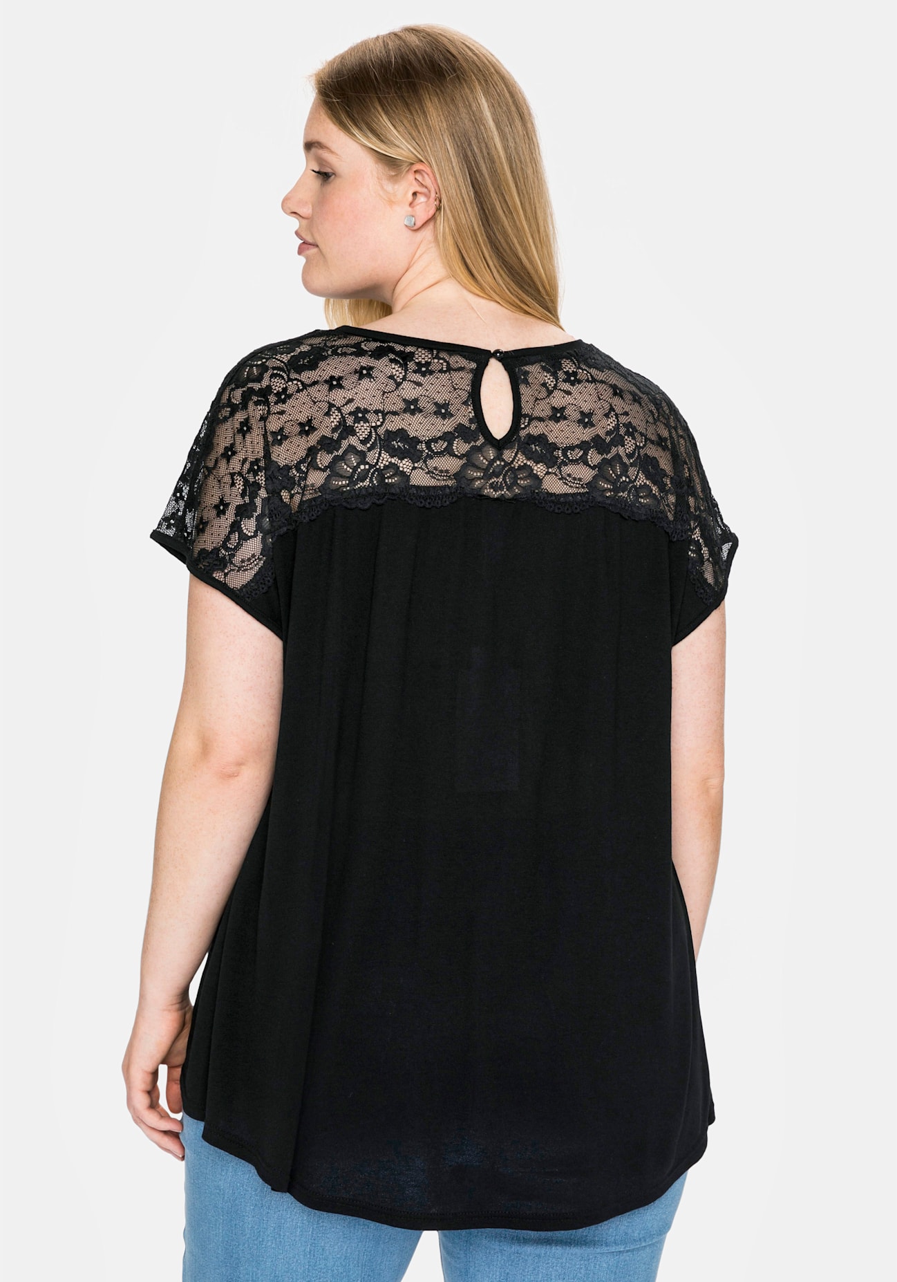 Thumbnail - Sheego Spitzenshirt "Spitzenshirt" 1 Stk.