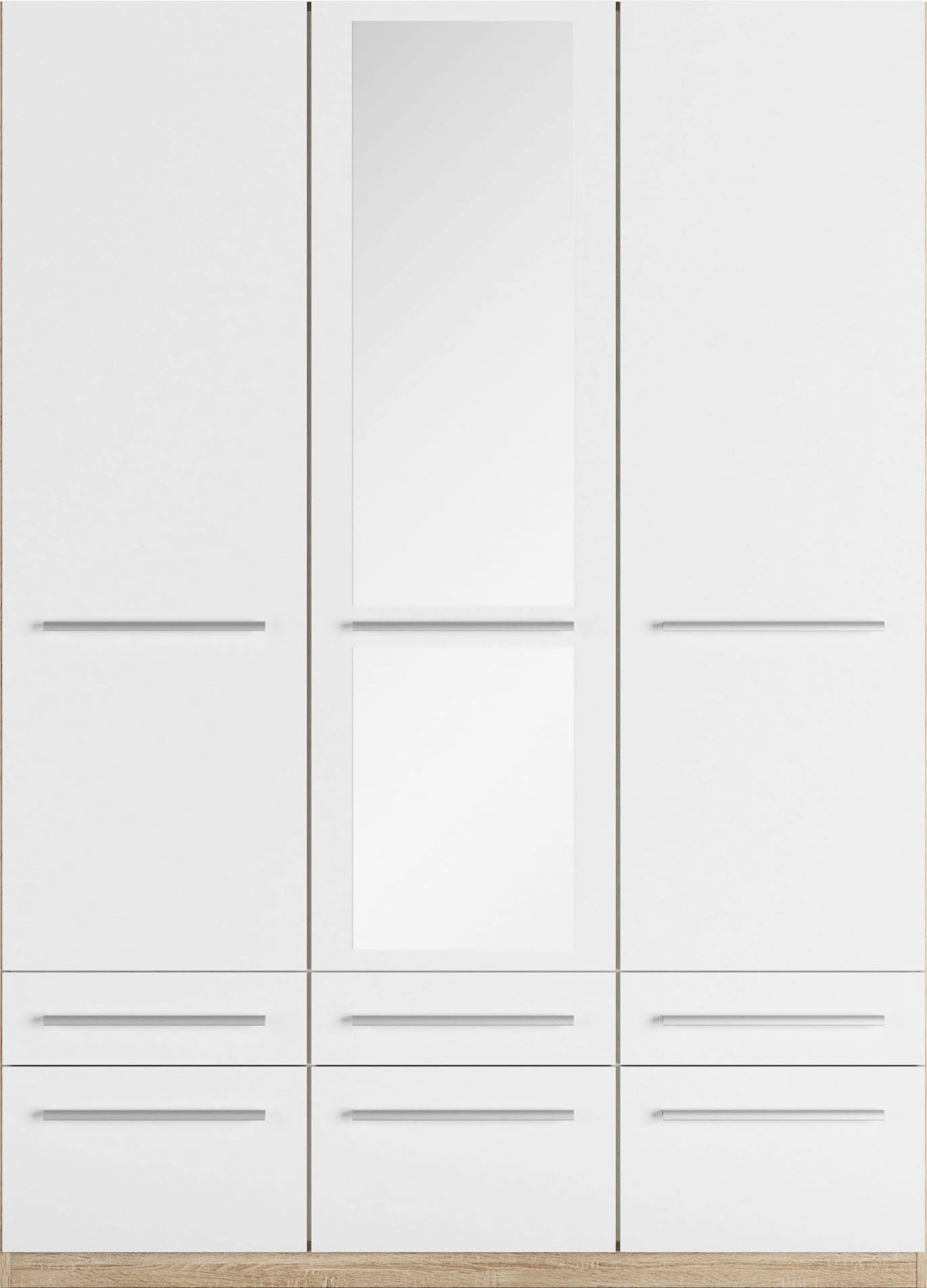 priess Kleiderschrank »Schrank Garderobe Wäscheschrank Barcelona« viel Stauraum, geräumige Schubkästen, mit Spiegel, MADE IN GERMANY