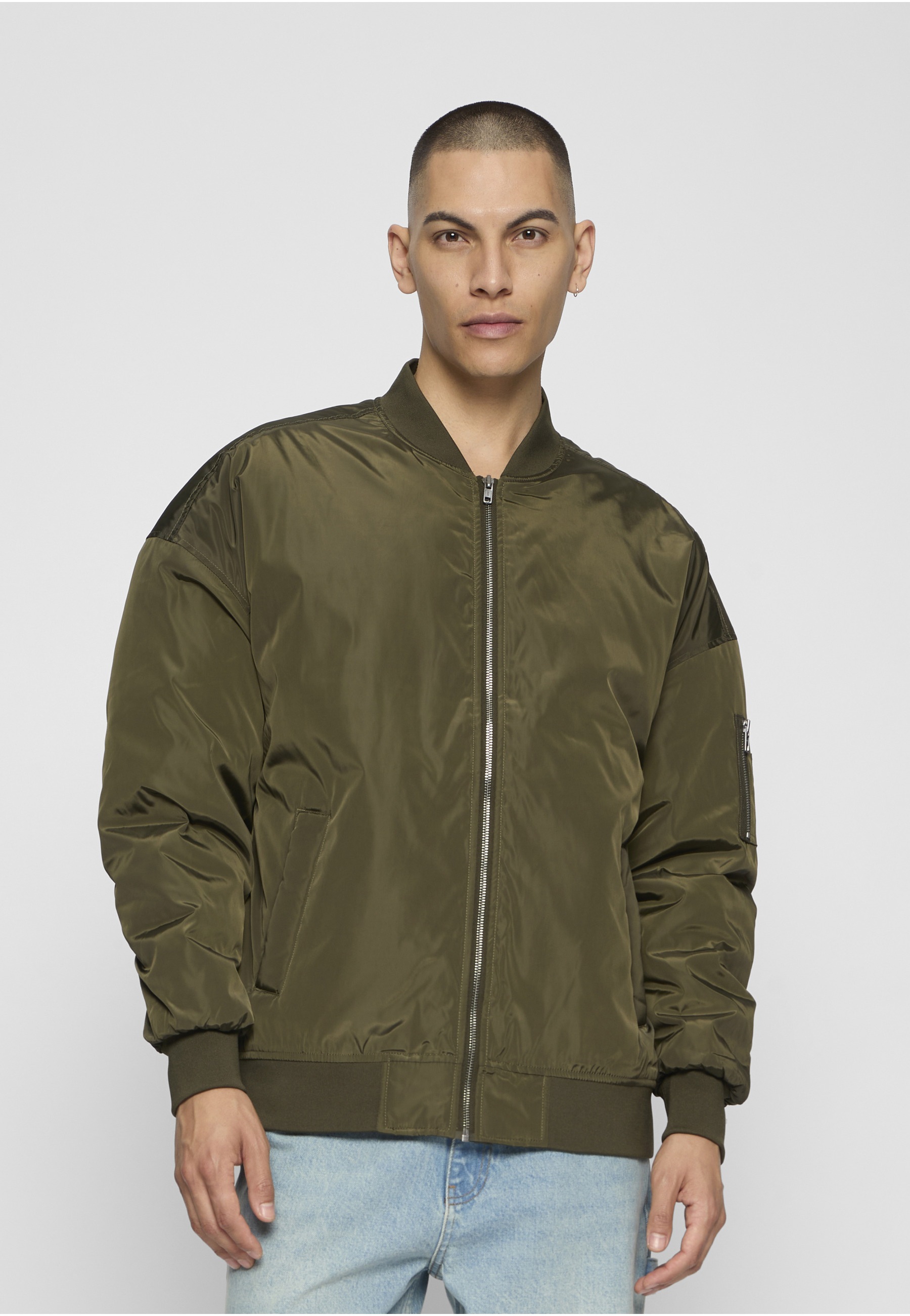 URBAN CLASSICS Anorak »Urban Classics Herren Oversized Bomber Jacket« 1 Stk. tlg. ohne Kapuze