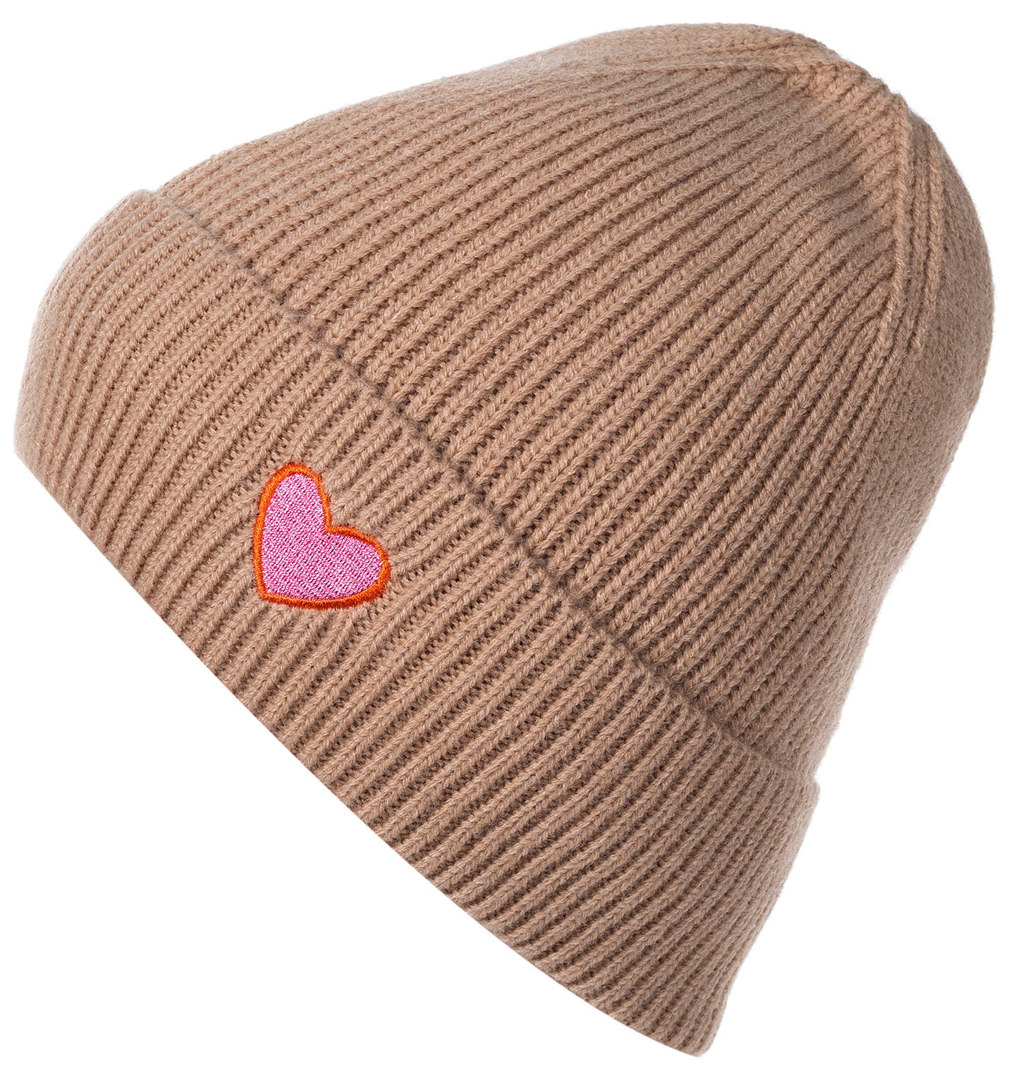 styleBREAKER Strickmütze "Strick Beanie mit Herz Stickerei" 1 Stk.