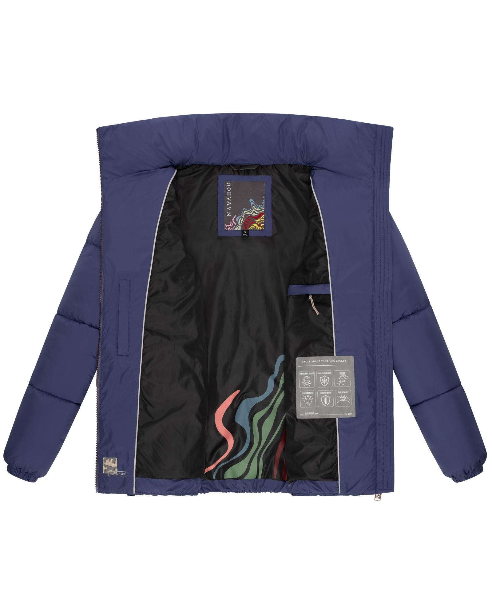 Navahoo Steppjacke »Schokolinaa 14«, ohne Kapuze, Winterjacke mit modischer Steppung & hohem Kragen