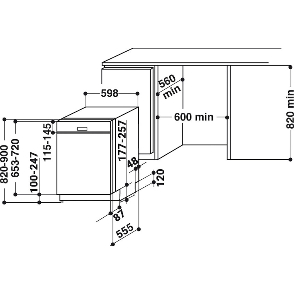 BAUKNECHT vollintegrierbarer Geschirrspüler »OBIO POWERCLEAN 6330«, OBIO POWERCLEAN 6330, 14 Maßgedecke