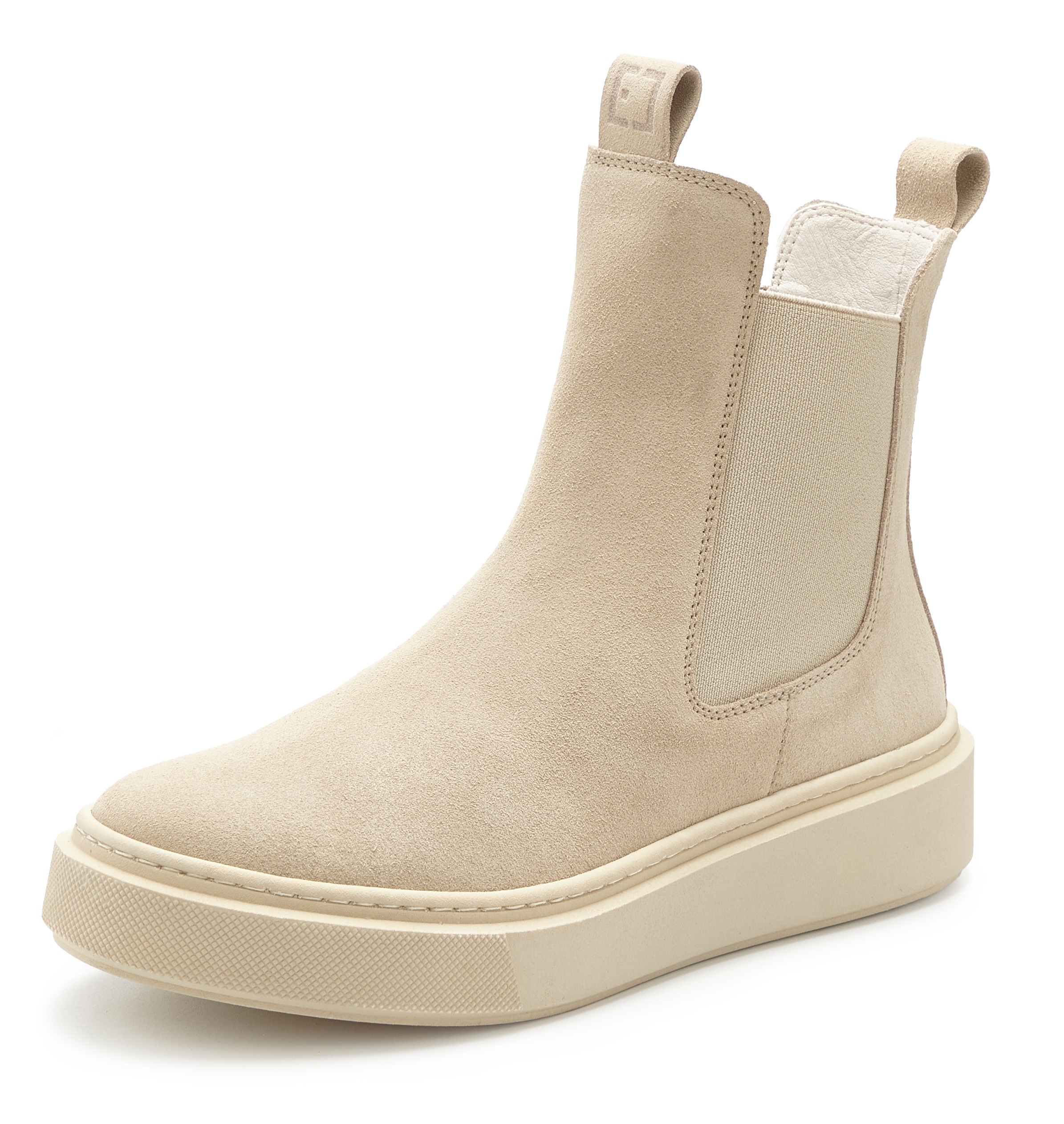 Elbsand Chelseaboots, Gefütterte Stiefelette, Schlupfstiefel aus Leder günstig online kaufen