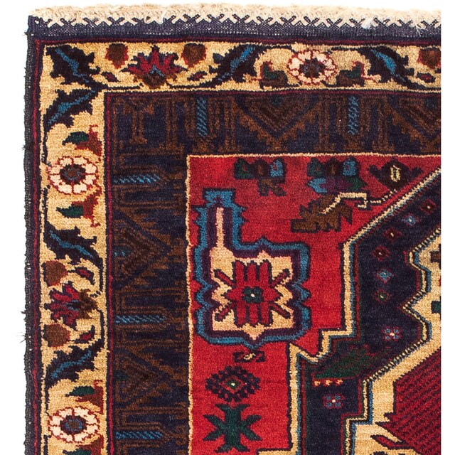morgenland Orientteppich »Belutsch - 118 x 79 cm - dunkelblau«, rechteckig,  Wohnzimmer, Handgeknüpft, Einzelstück mit Zertifikat auf Rechnung | BAUR
