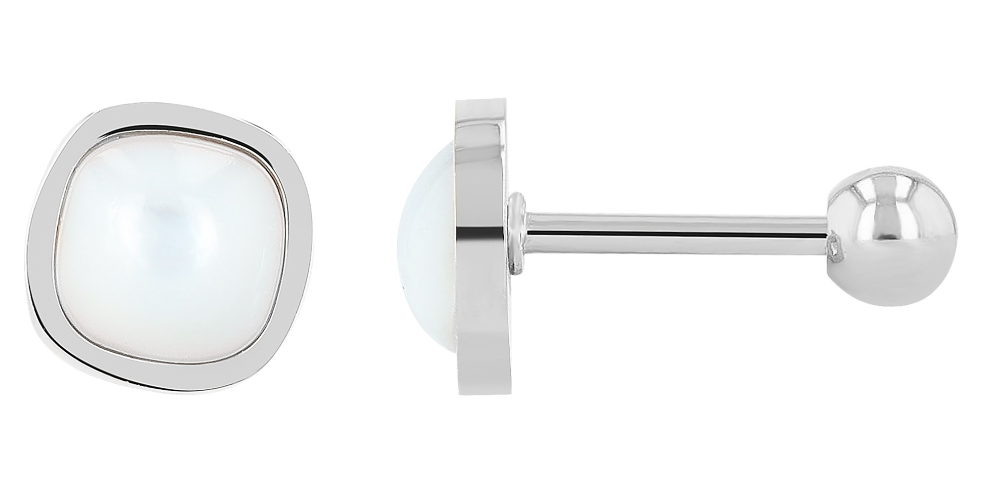 Adelia´s Paar Ohrhänger »Damen Ohrringe – Ohrstecker aus Edelstahl mit Perlmutt« Zum Verschenken an Menschen, die Ihnen am Herzen liegen