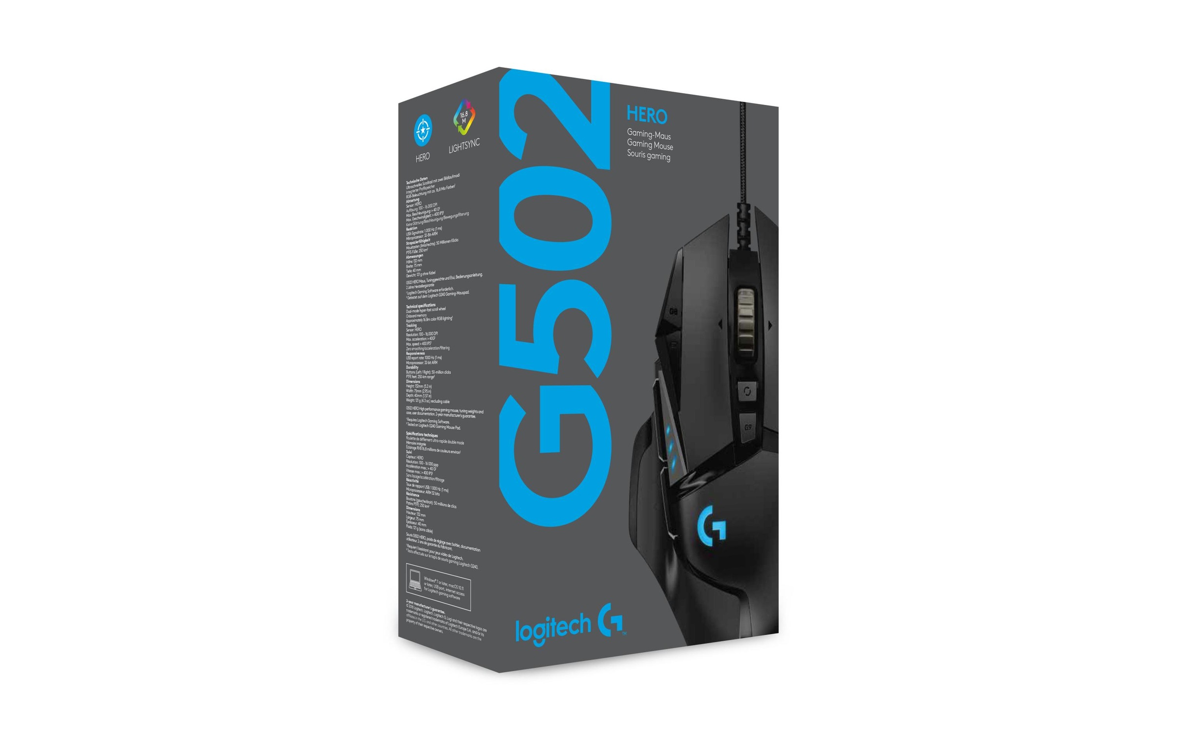 Logitech Gaming-Maus »G502 HERO« kabelgebunden