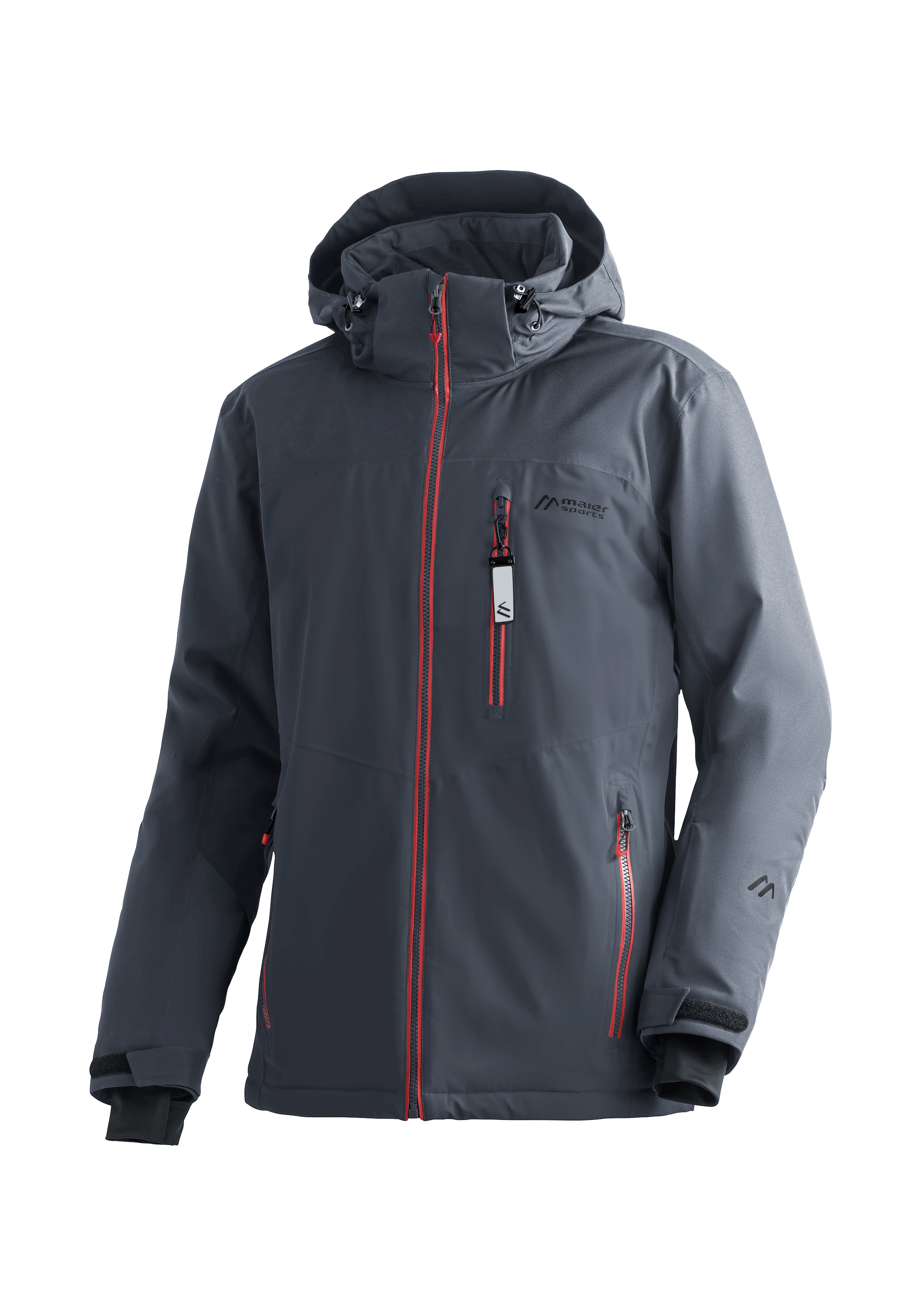 Maier Sports Skijacke "Oravice", Herren Winterjacke mit RV-Taschen und Kapuze, wasserdicht