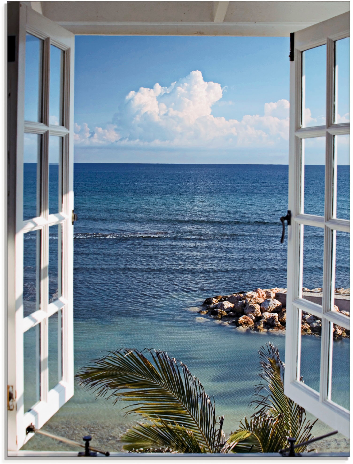 Artland Stiklinis paveikslas »Fenster zum Para...