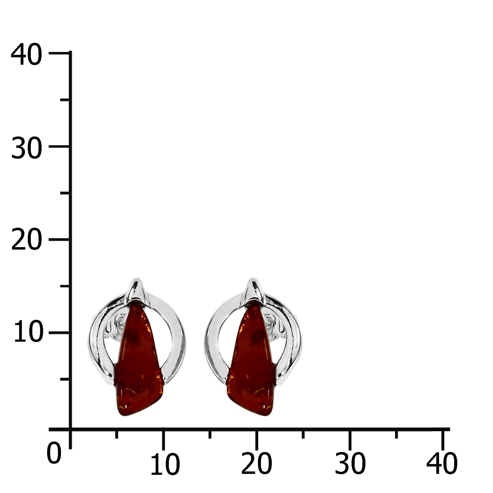OSTSEE-SCHMUCK Paar Ohrstecker »- Trine - Silber 925/000 - Bernstein«