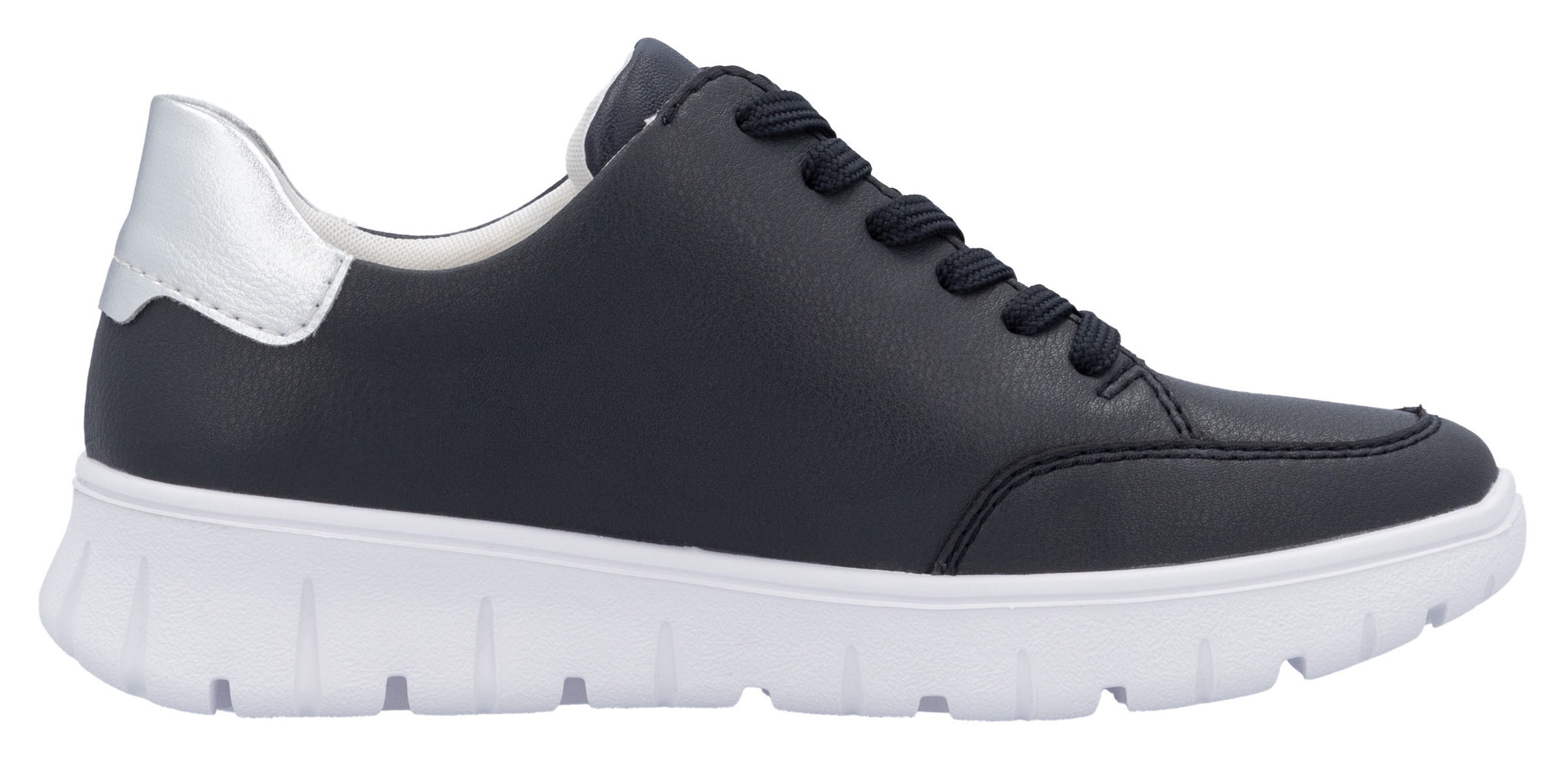 Rieker Sneaker, Schnürschuh, Halbschuh, Freizeitsneaker, seitlicher Reißverschluss