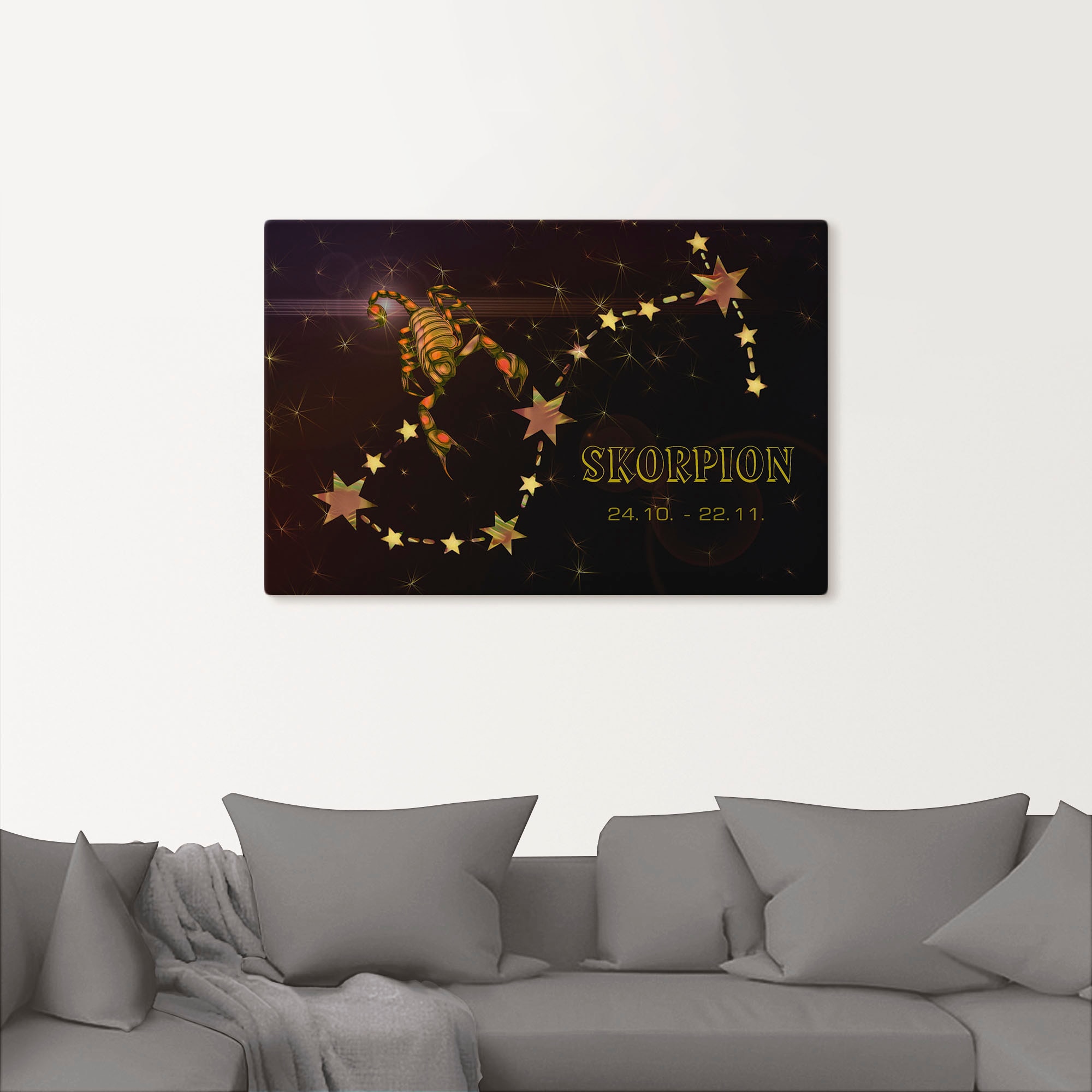 Artland Wandbild »Sternzeichen - Skorpion«, Bilder von Sternzeichen, (1 St.),  als Alubild, Leinwandbild, Wandaufkleber oder Poster in versch. Größen  kaufen | BAUR