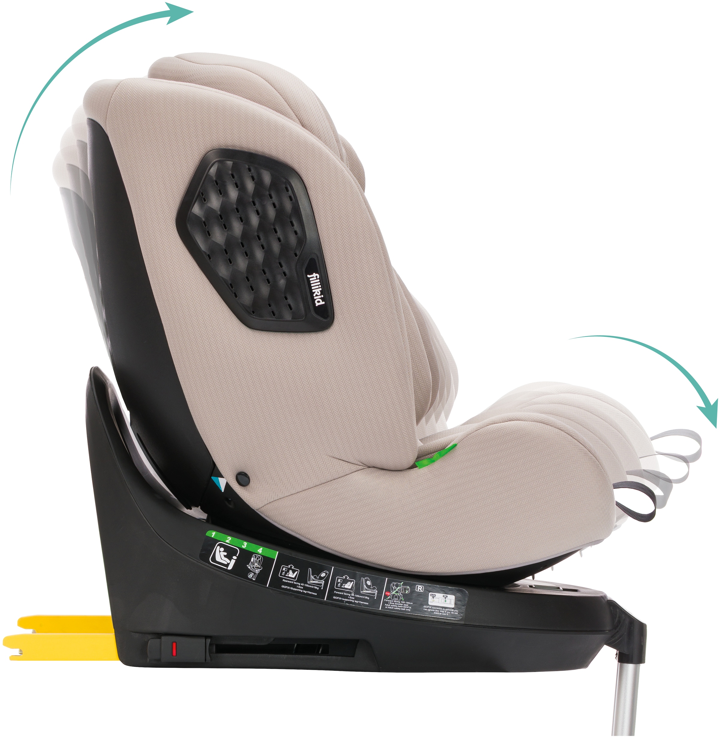 Fillikid Autokindersitz »Aris« 360° drehbar, inkl. Isofix