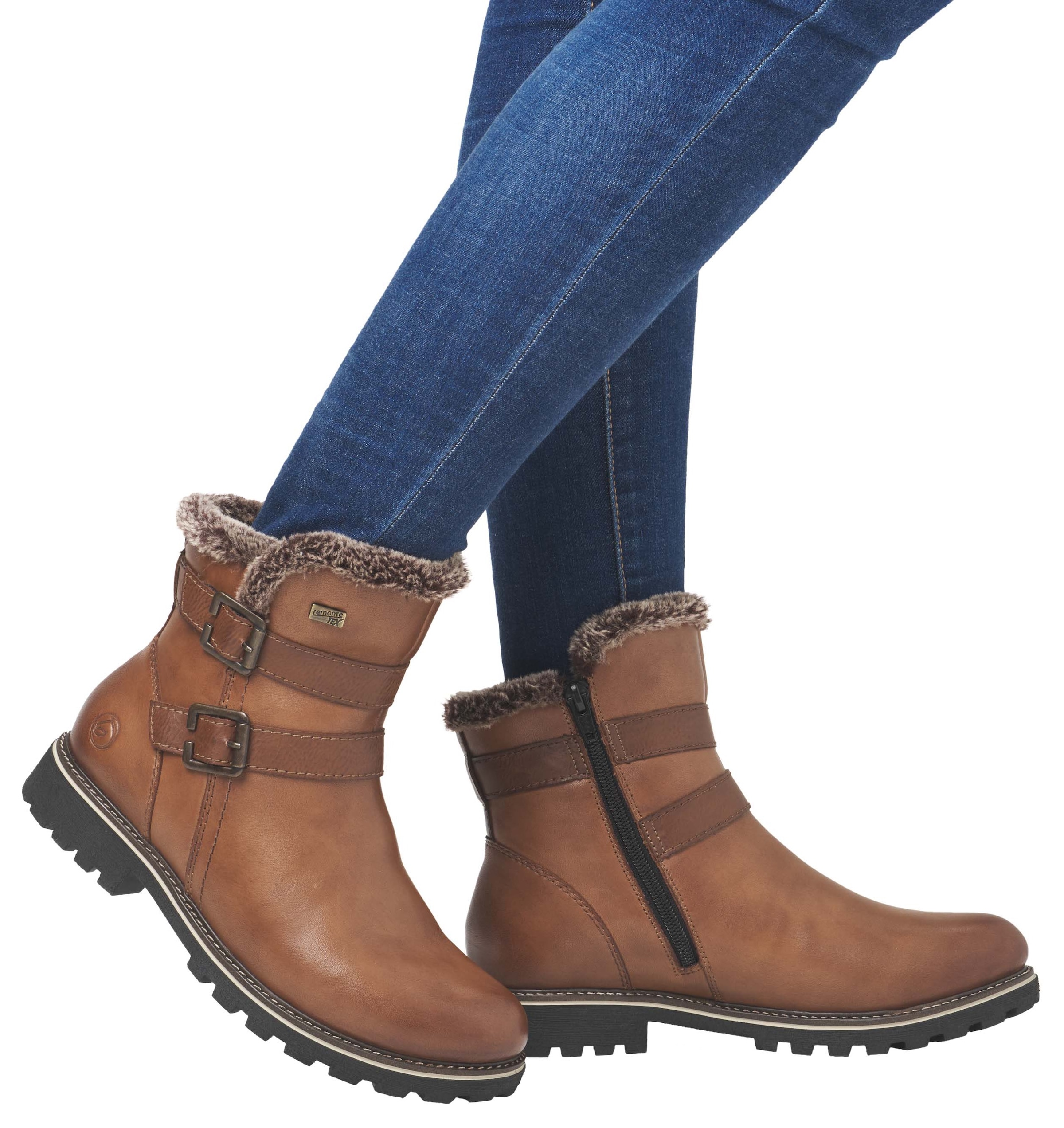 Remonte Winterboots, Blockabsatz, Winterstiefelette, Outdorrschuh mit TEX-Membran