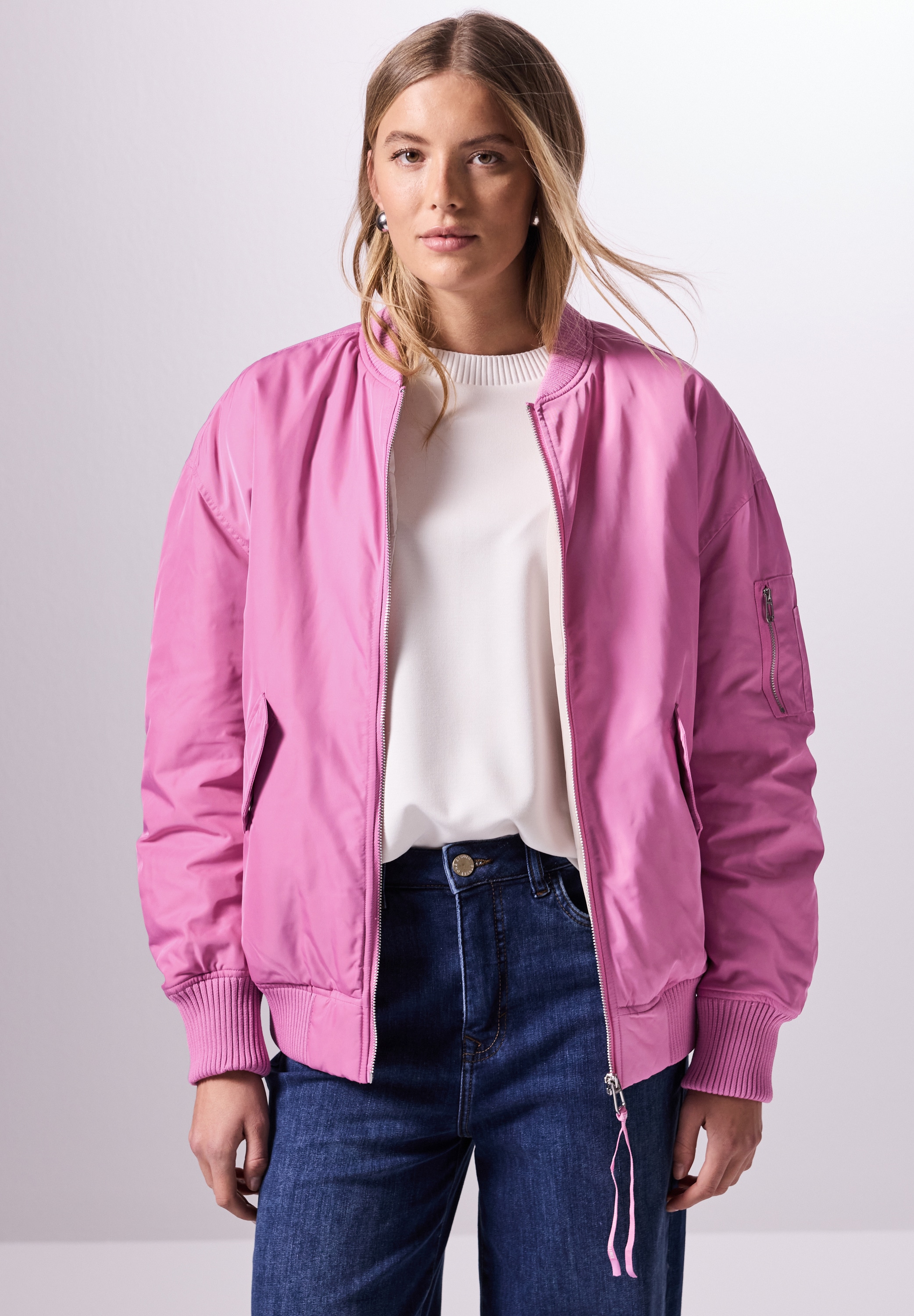 STREET ONE STUDIO Blouson, ohne Kapuze, mit Rundhalsausschnitt günstig online kaufen