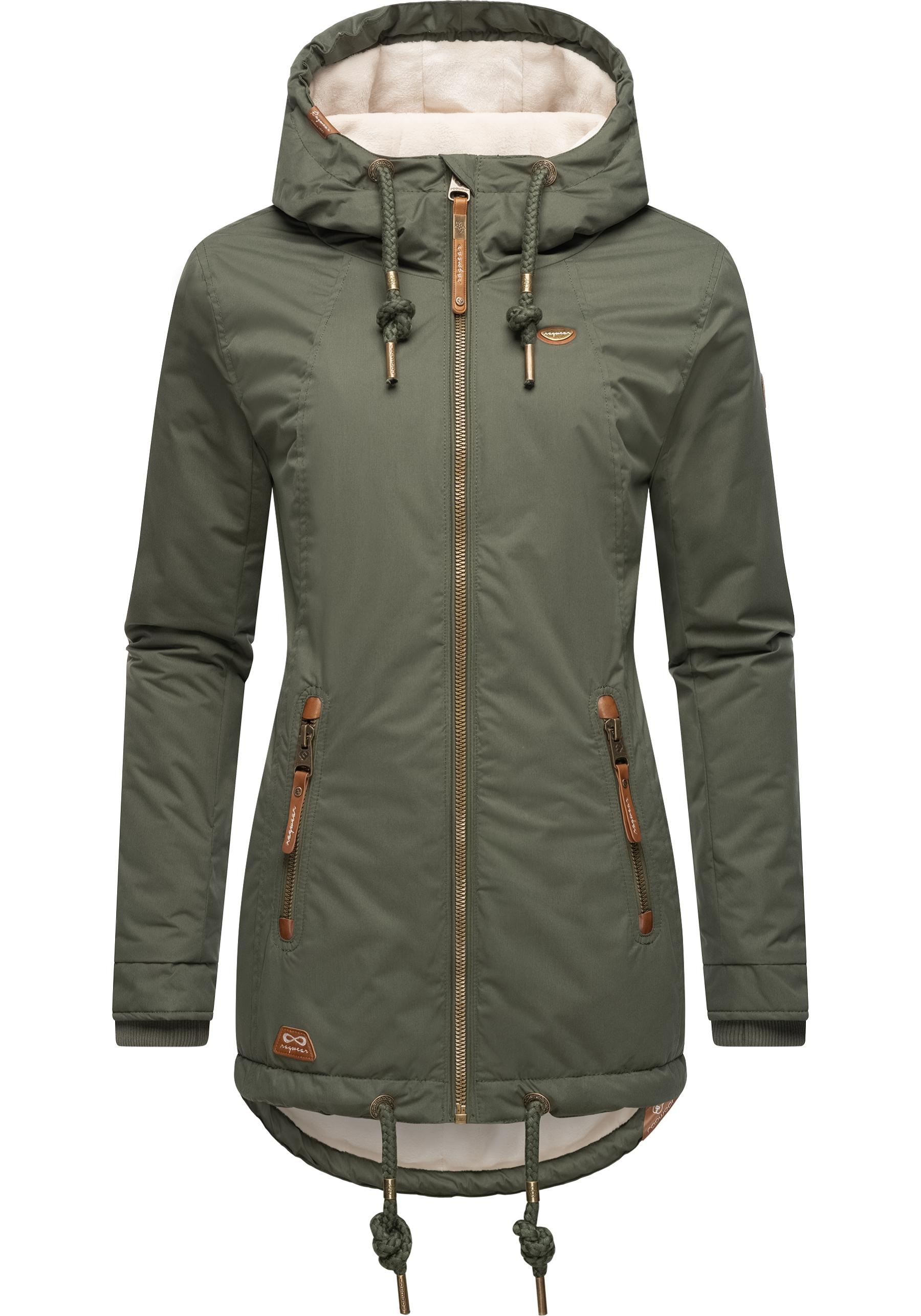 Ragwear Winterjacke »Zuzka Winter«, mit Kapuze, Wasserdichter Winterparka mit Teddyfleece Innenfutter