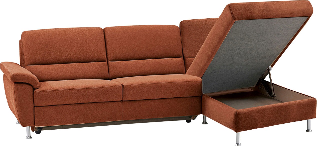 CALIZZA INTERIORS Ecksofa »Onyx L-Form«, Recamiere links oder rechts, wahlweise mit Bettfunktion, Breite 270 cm