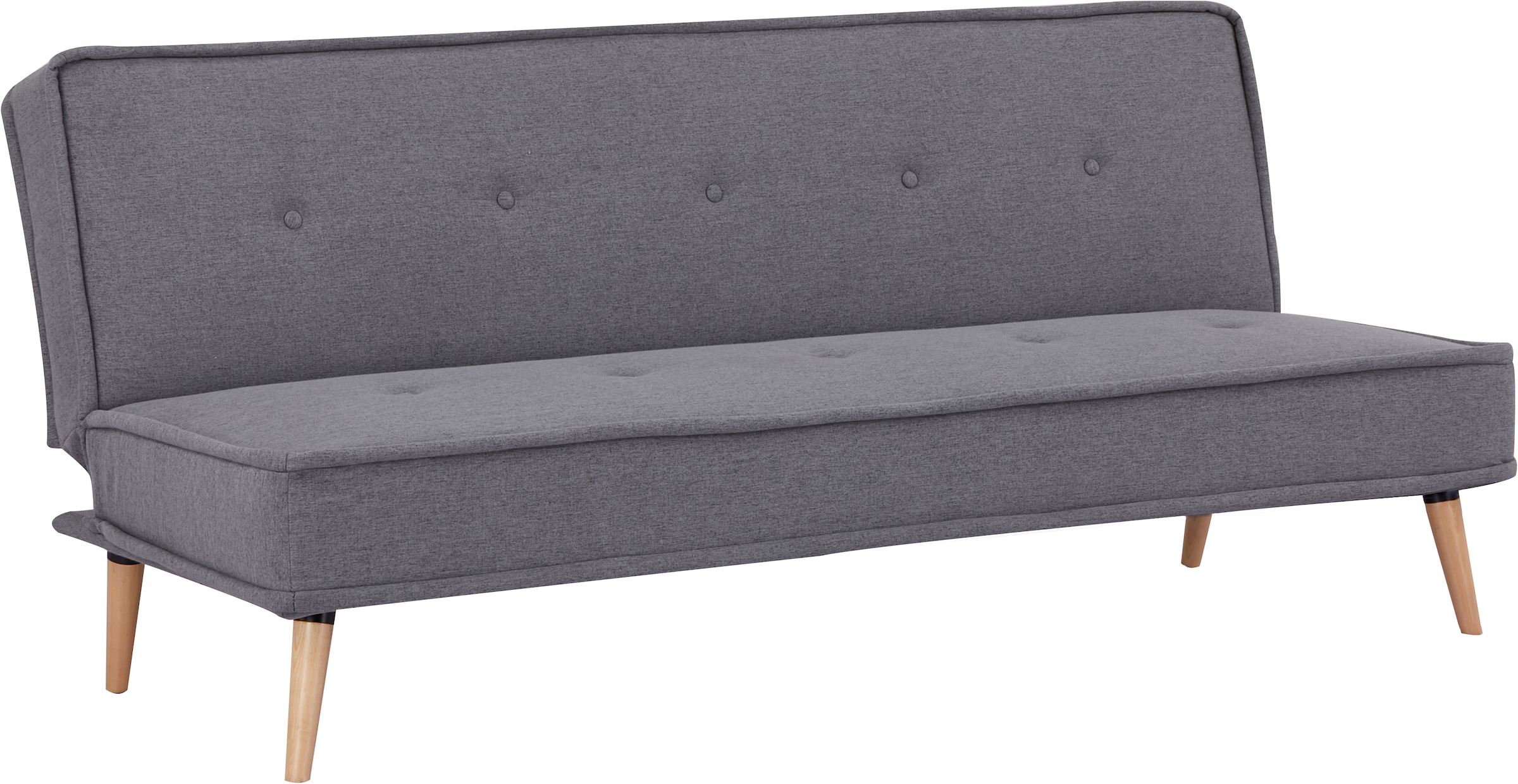 INOSIGN Schlafsofa »ARBON,183cm, klappbarer 3-Sitzer mit verstellbarer Rückenlehne und«, Bettfunktion, Webstoff und Kunstleder