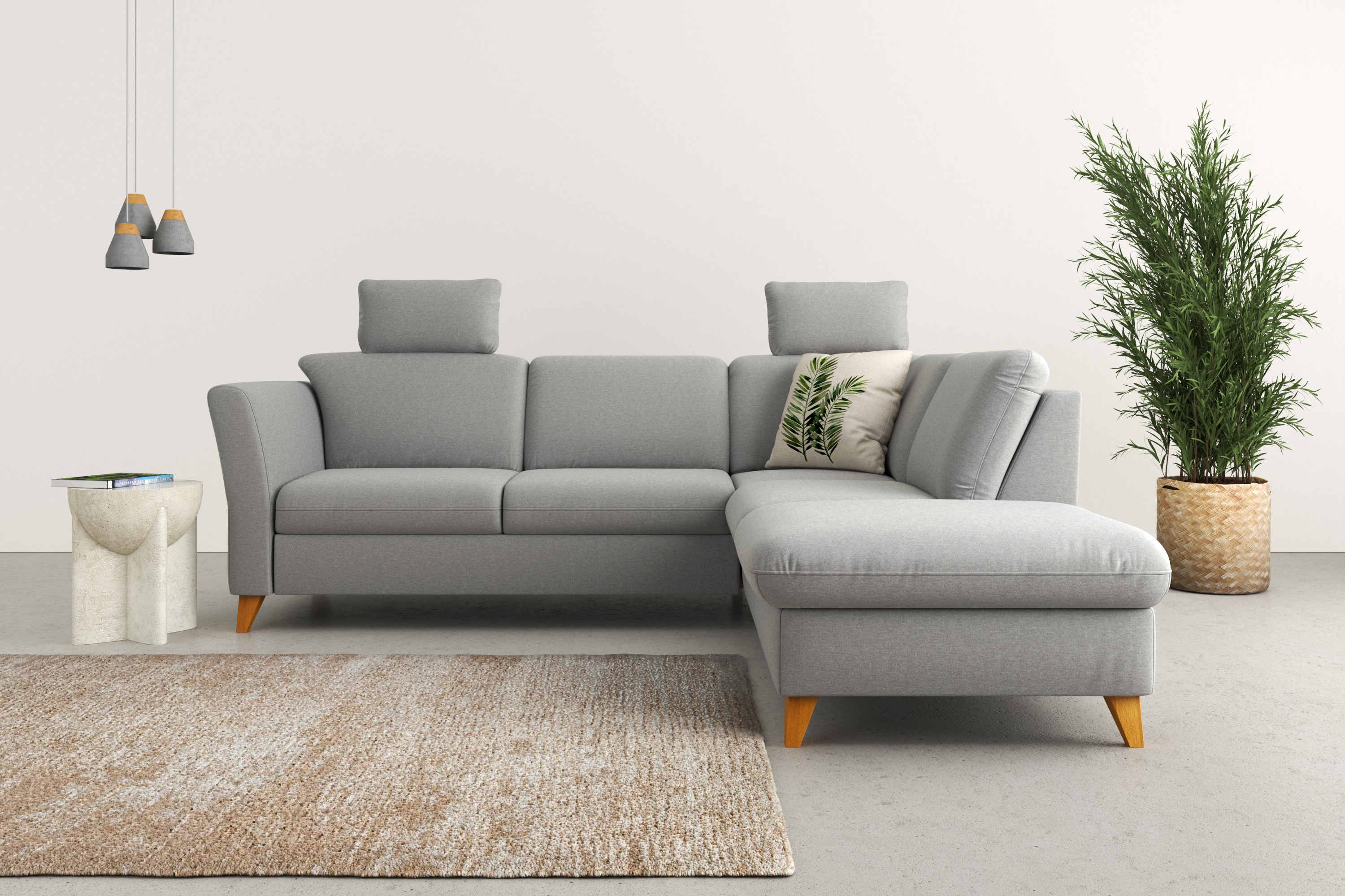 Home affaire Ecksofa "Trelleborg L-Form" Federkern-Polsterung, wahlweise mit Schlaffunktion und Stauraum