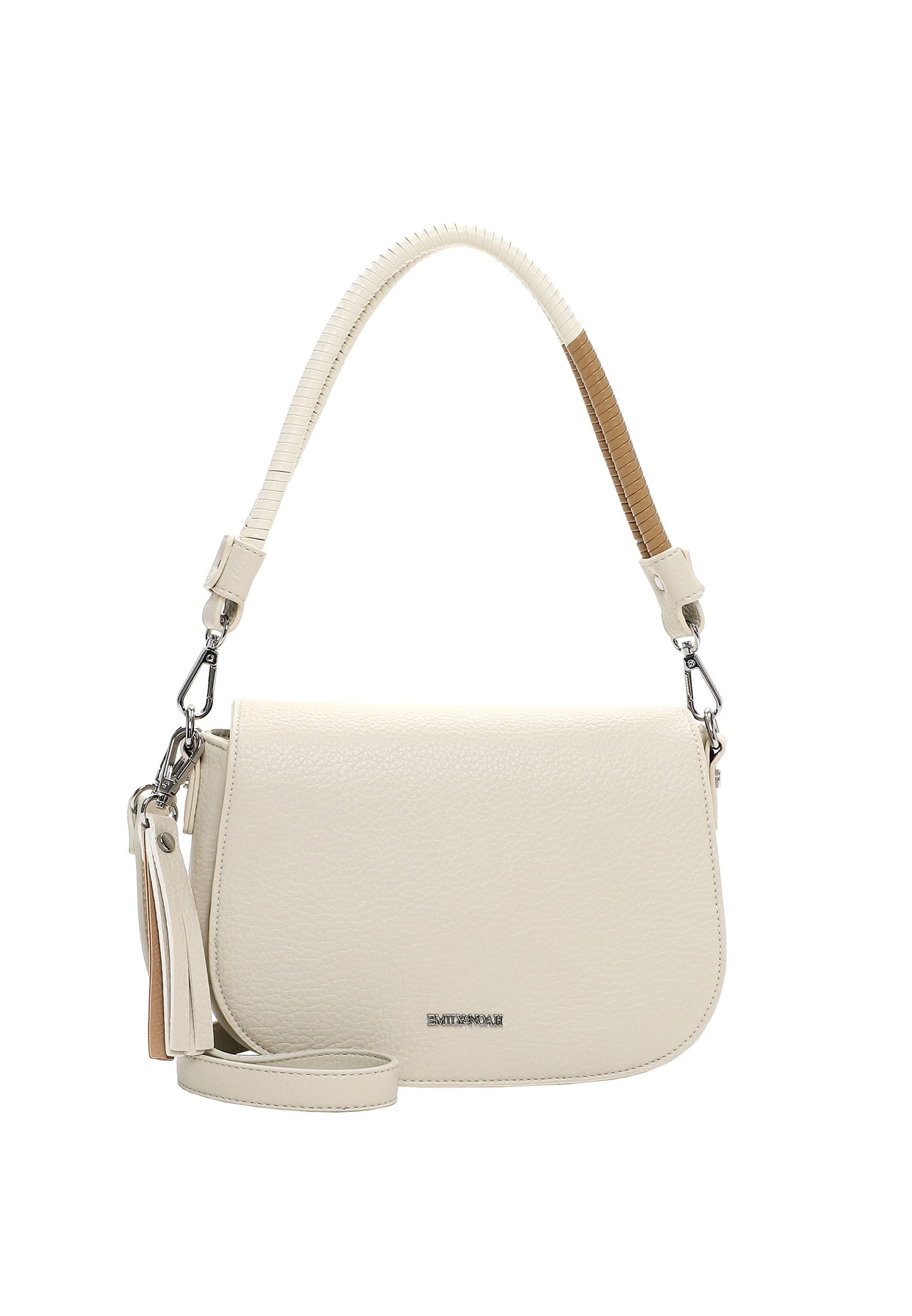 Umhängetasche EMILY & NOAH "Umhängetasche E&N Jeanine", Damen, Gr. B/H/T: 28cm x 19cm x 8cm 0, beige (beige 400), Polyurethan, Taschen Umhängetasche