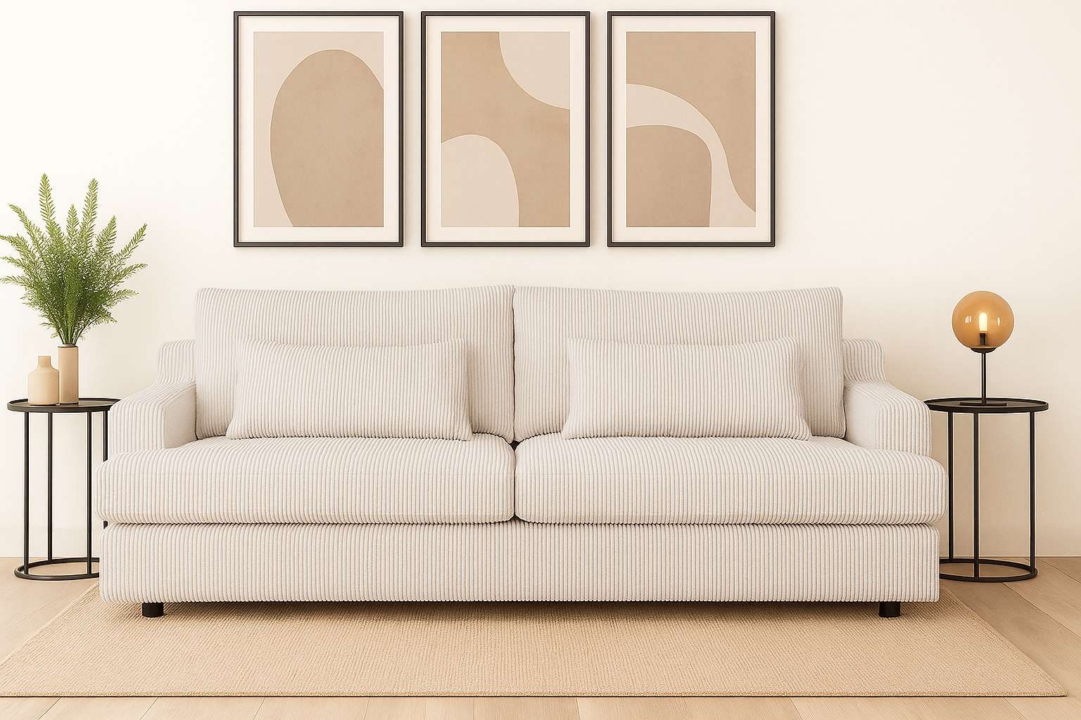 OTTO home Big-Sofa "Evelle 3 Sitzer Maxi" 237 cm, tiefe Sitzfläche, Lounge-Sitzkomfort, Struktur, Breitcord