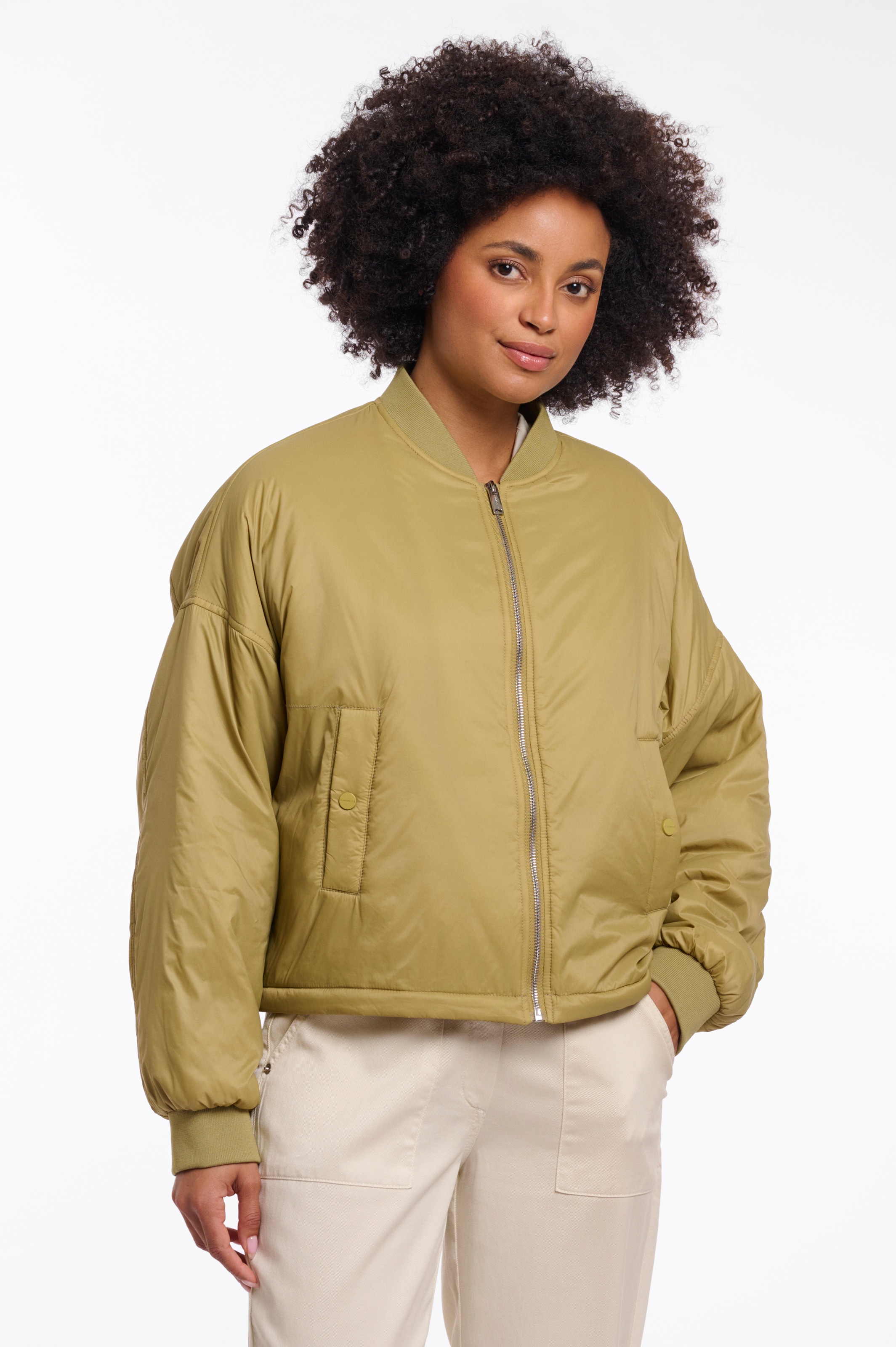 Rino & Pelle Bomberjacke "HIRA" ohne Kapuze kurz, mit Stehkragen und Reißve günstig online kaufen