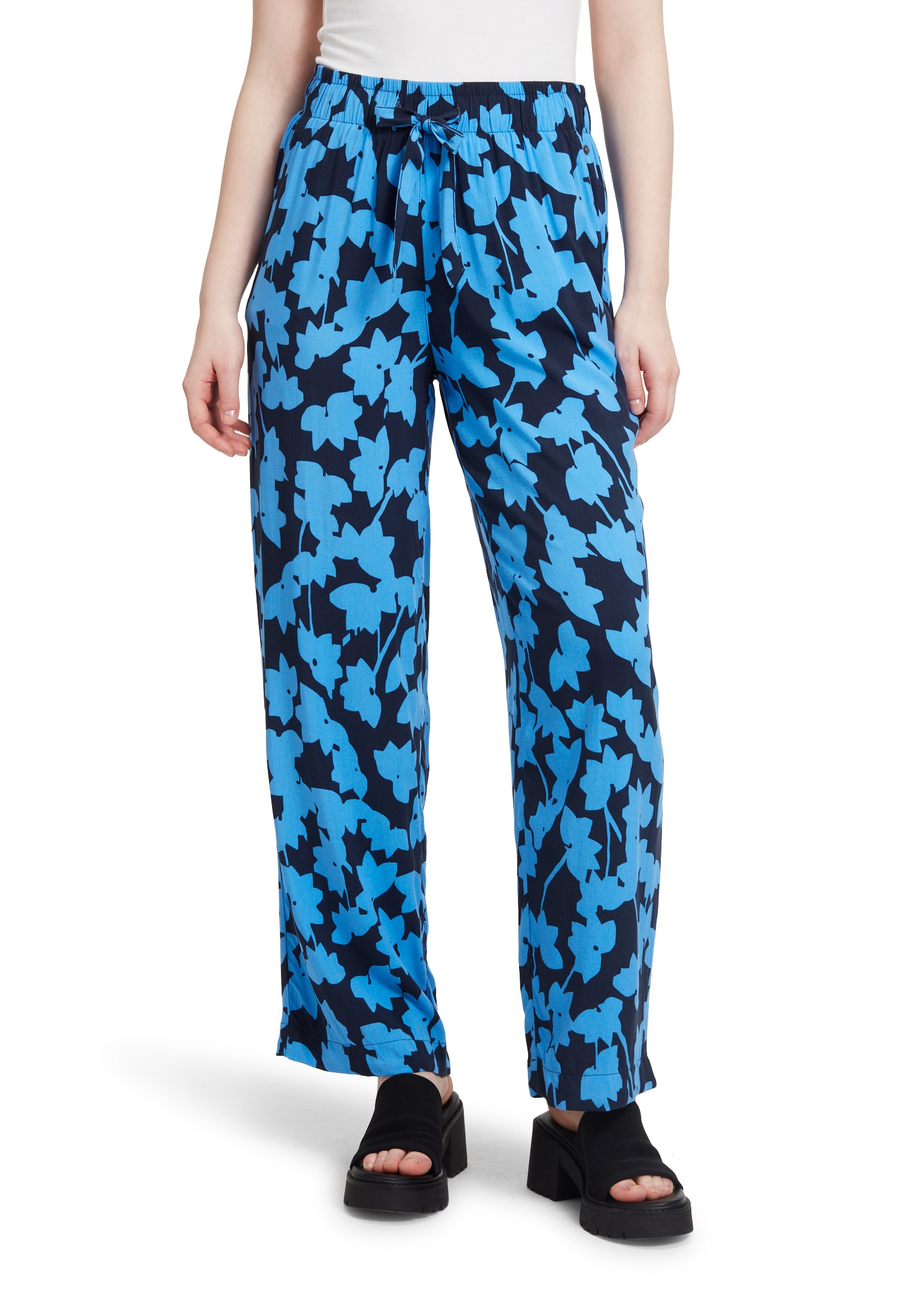 Betty&Co Schlupfhose "Betty & Co Damen Schlupfhose mit Bindegürtel", Druck günstig online kaufen
