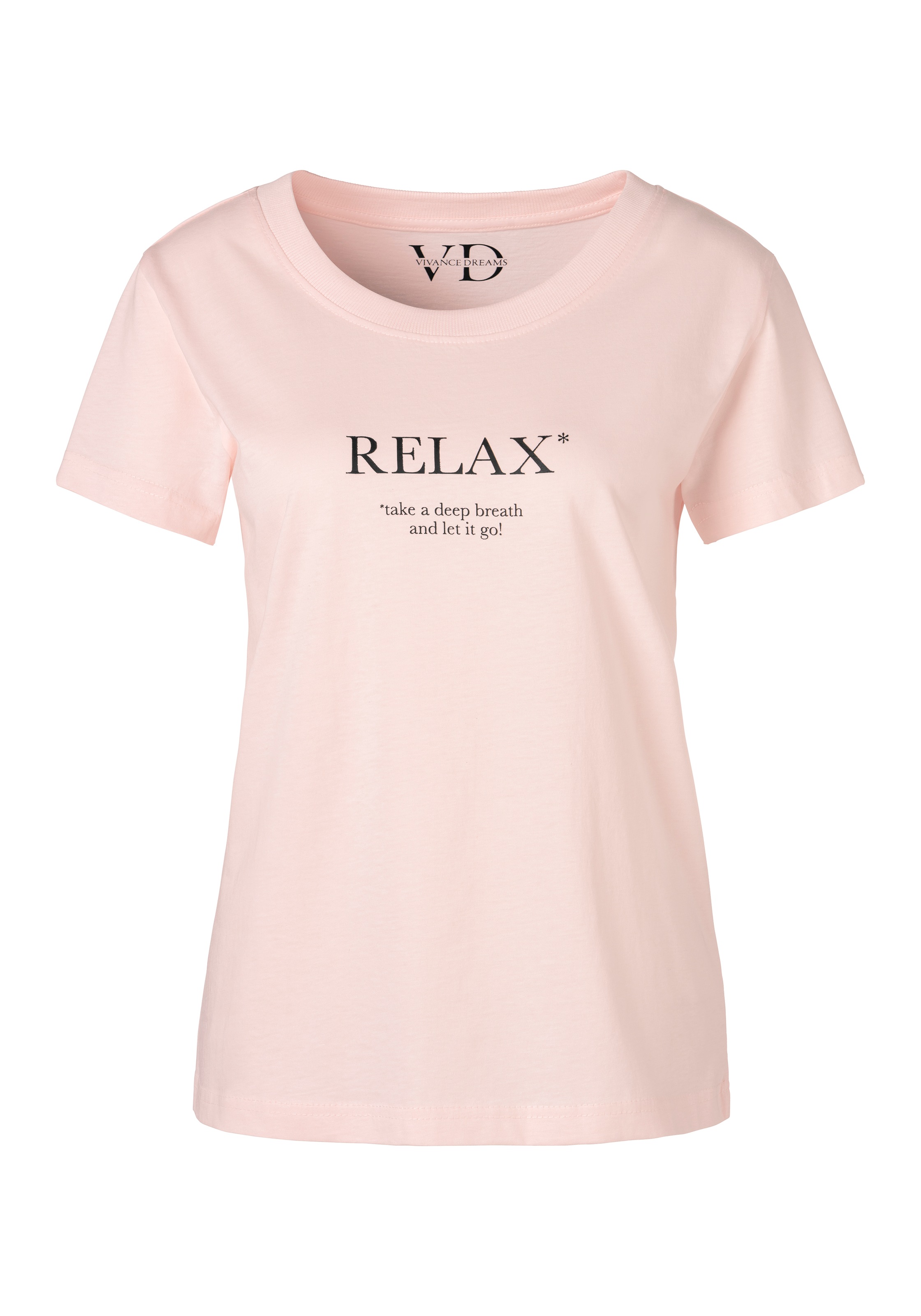 Vivance Dreams Pyjamaoberteil, mit Statementdruck günstig online kaufen