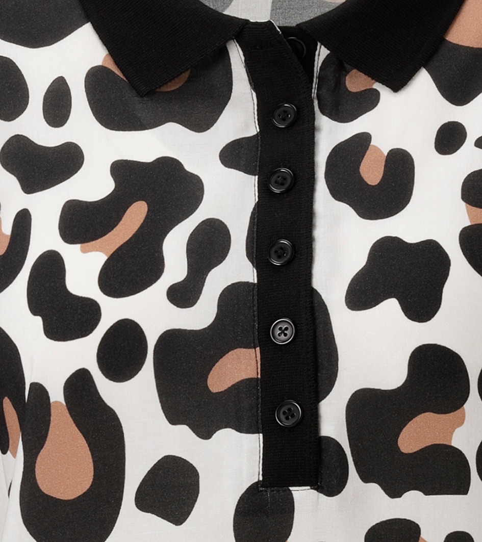 Aniston CASUAL Kurzarmbluse, im extravaganten Animal-Print- jedes Teil ein Unikat - NEUE KOLLEKTION