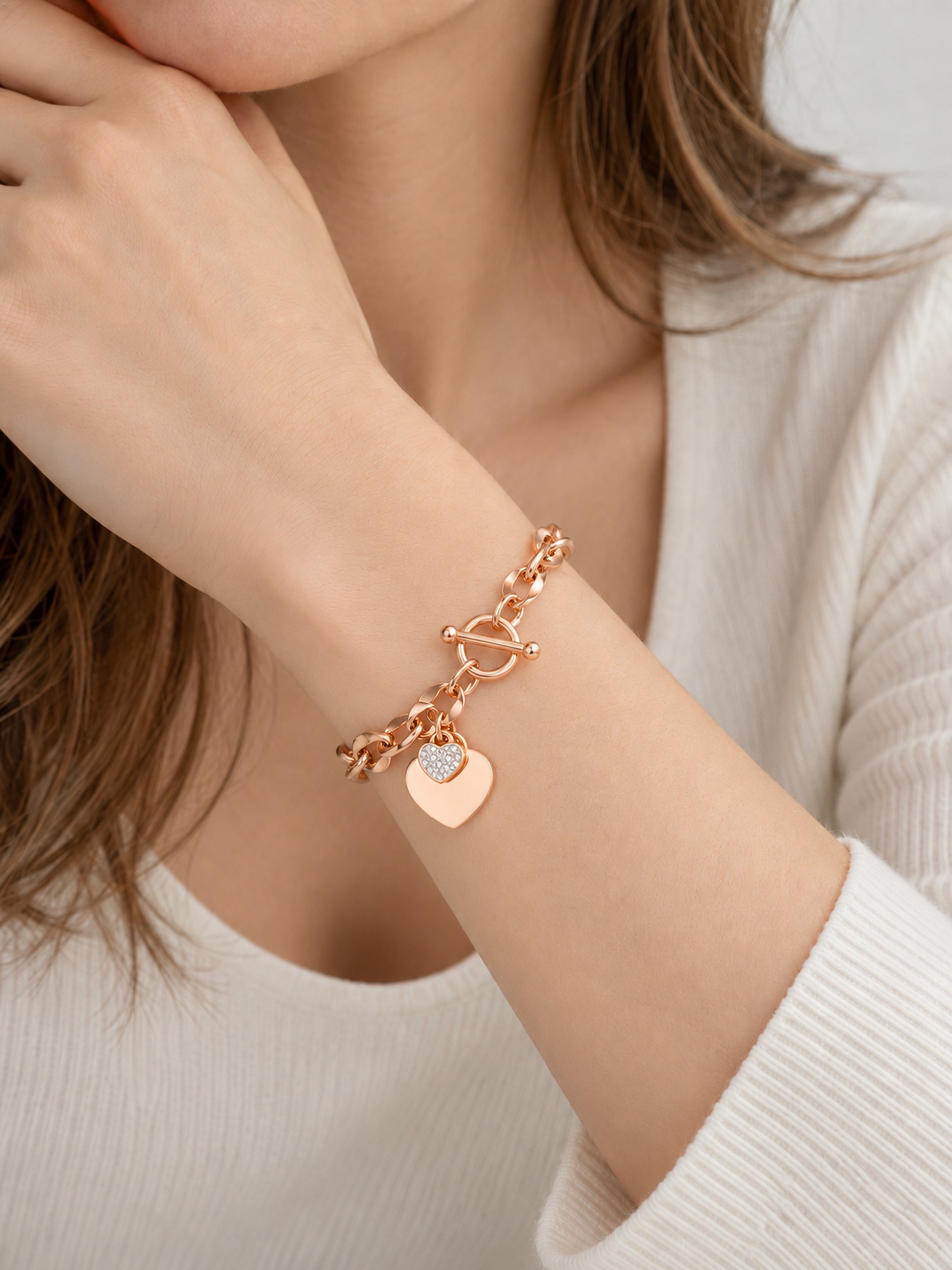 COLLEZIONE ALESSANDRO Armband »Strassherz«