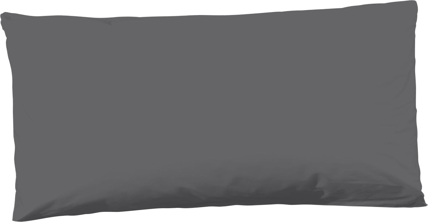 hip Kissenhülle »Uni D«, (1 St., 1 40x80 cm Kissenhülle), Baumwolle, Mako-Satin, 40x80, 1 Stück, Unifarben Taupe, Reißverschluss