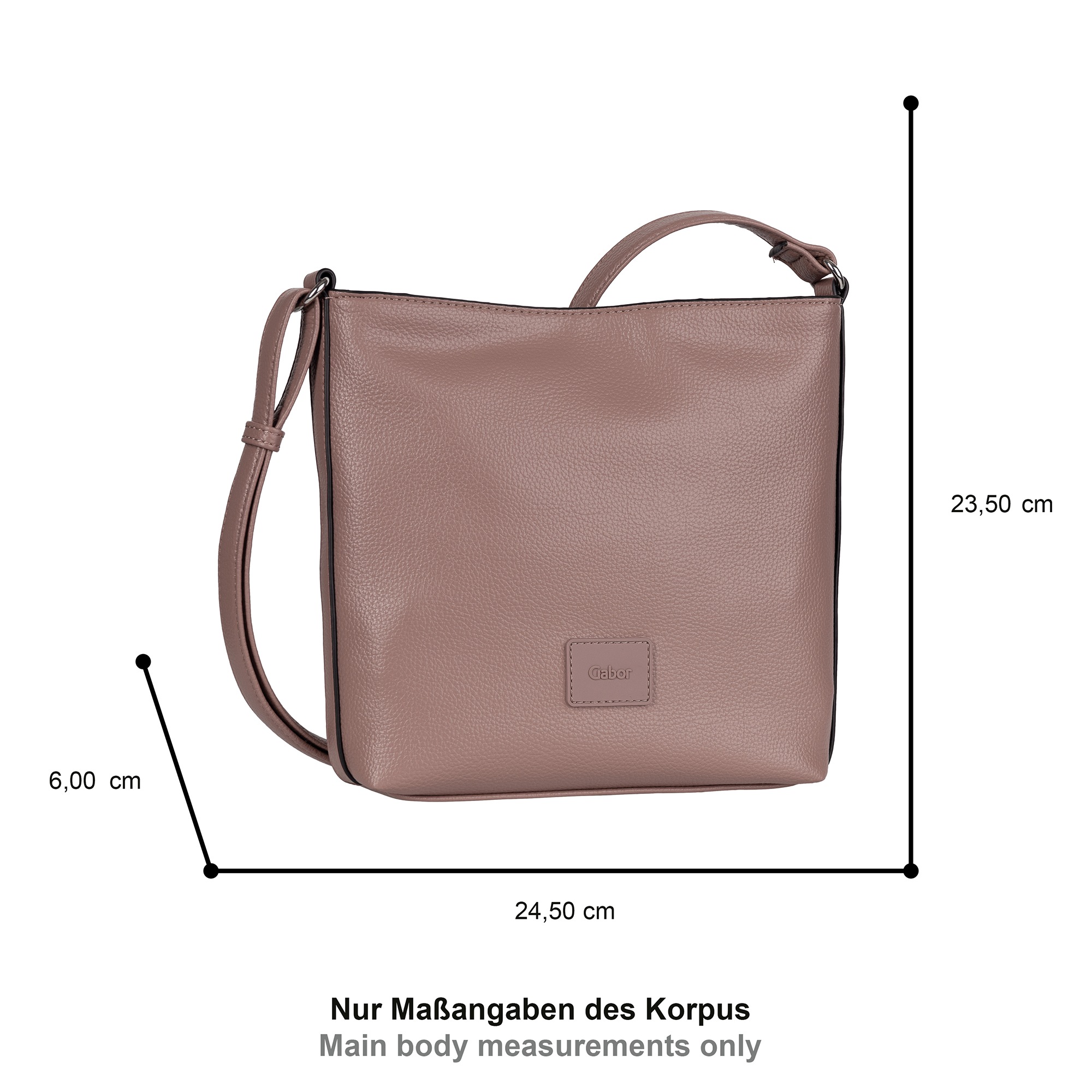 Gabor Umhängetasche "Elfie" Damen Schultertasche, Handtasche mit Logo-Aufnä günstig online kaufen